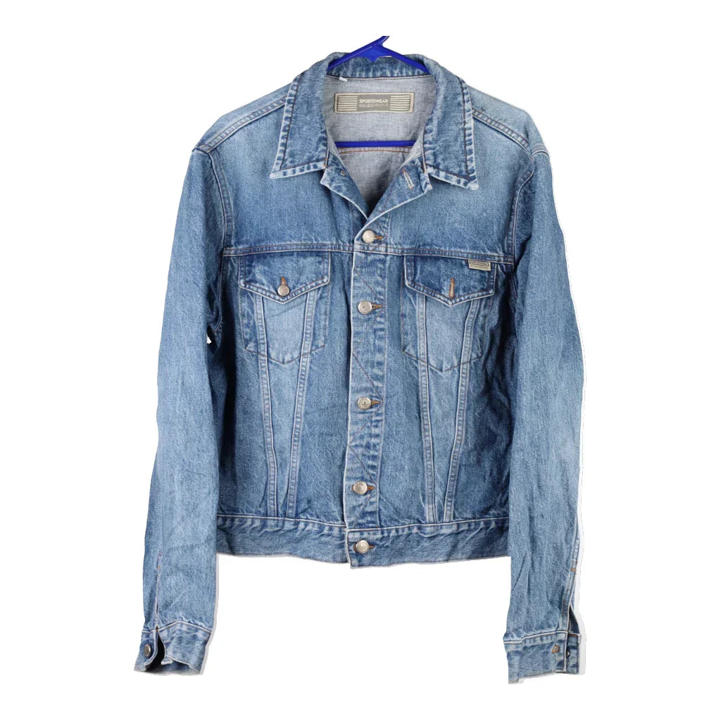 Krizia Denim Jacket - XL Blue Cotton Refurbished - Thrifted (note: this is a term often used to describe second- refurbished available on Cerqular