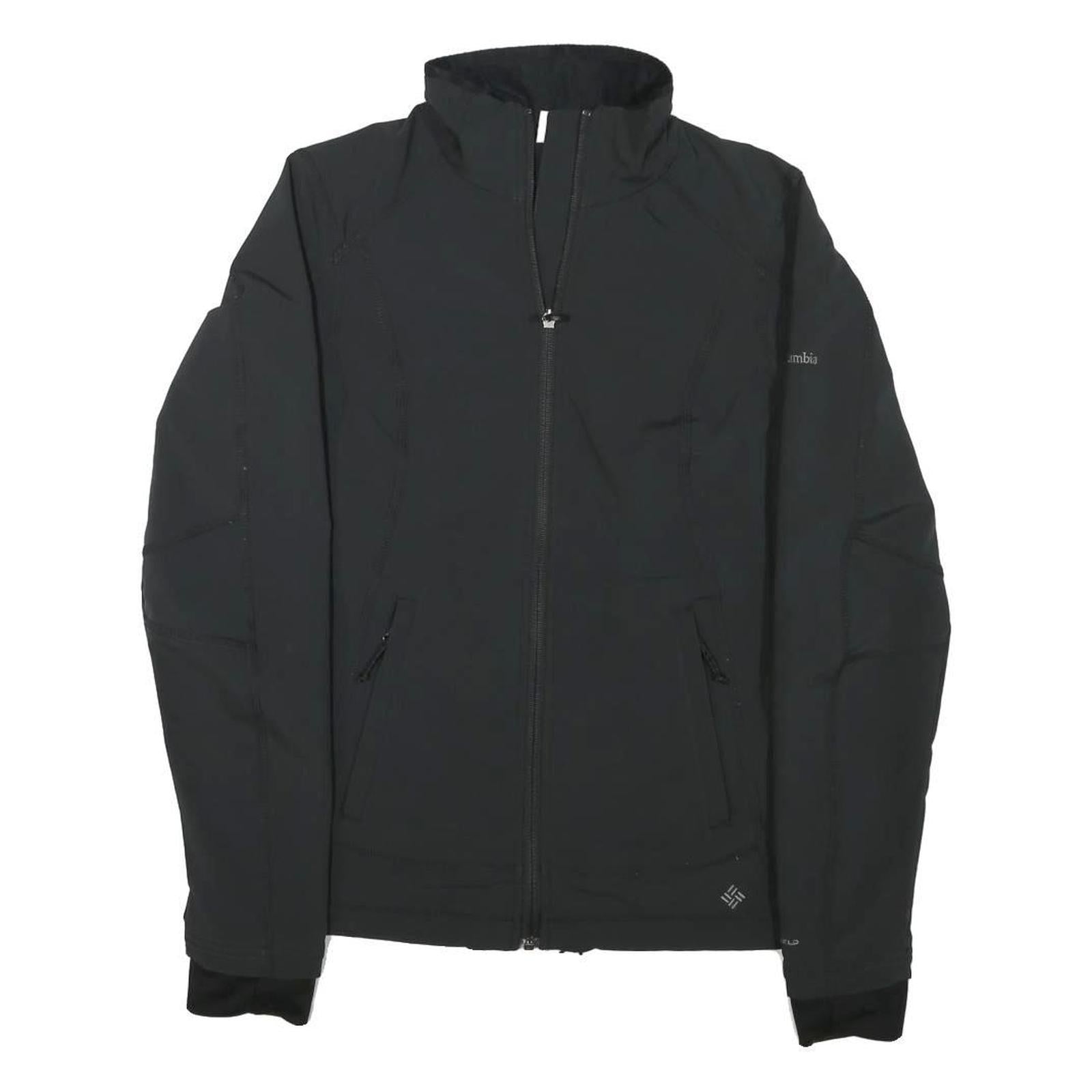 COLUMBIA Womens Black Outdoor Zip Jacket S Polyester Blend Plain Lightweight Refurbished - N/A refurbished available on Cerqular