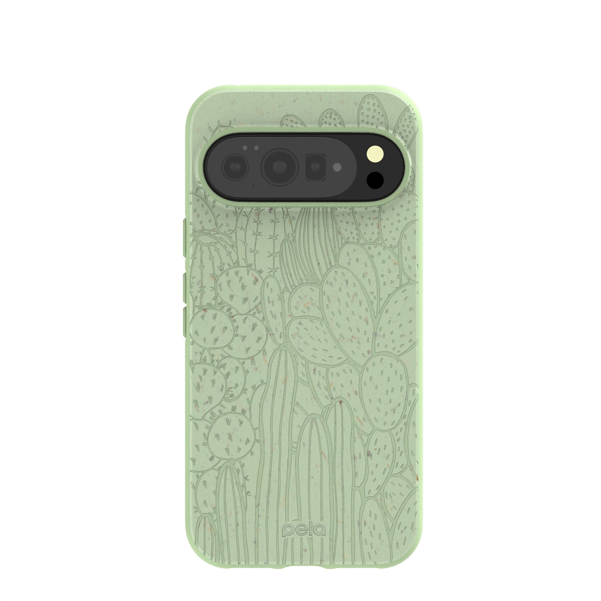 Sage Green Cacti Google Pixel 10 Pro XL Case Refurbished - Pela Case refurbished available on Cerqular