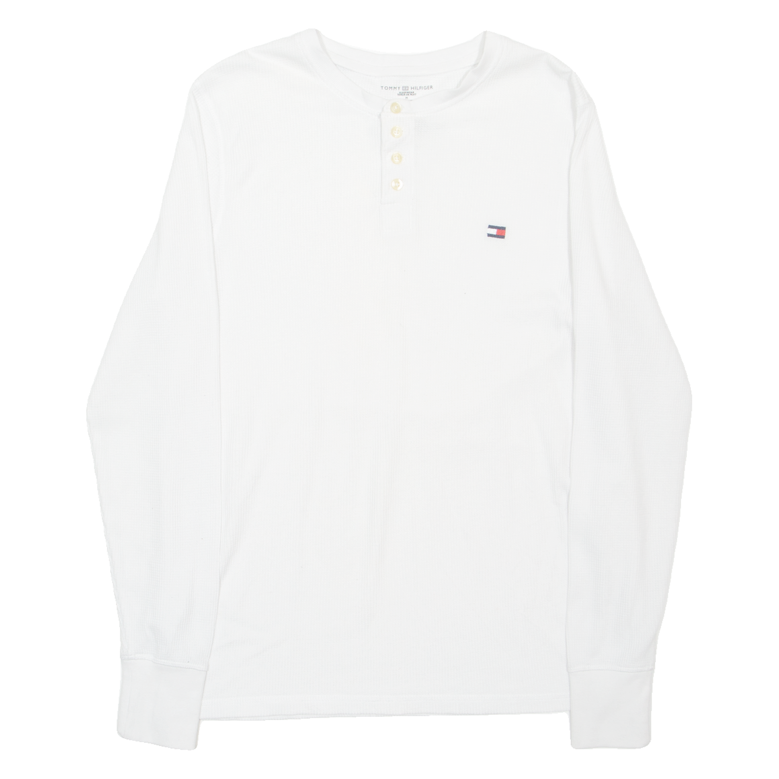 TOMMY HILFIGER Sleepwear Mens T-Shirt White Long Sleeve M Refurbished - N/A refurbished available on Cerqular