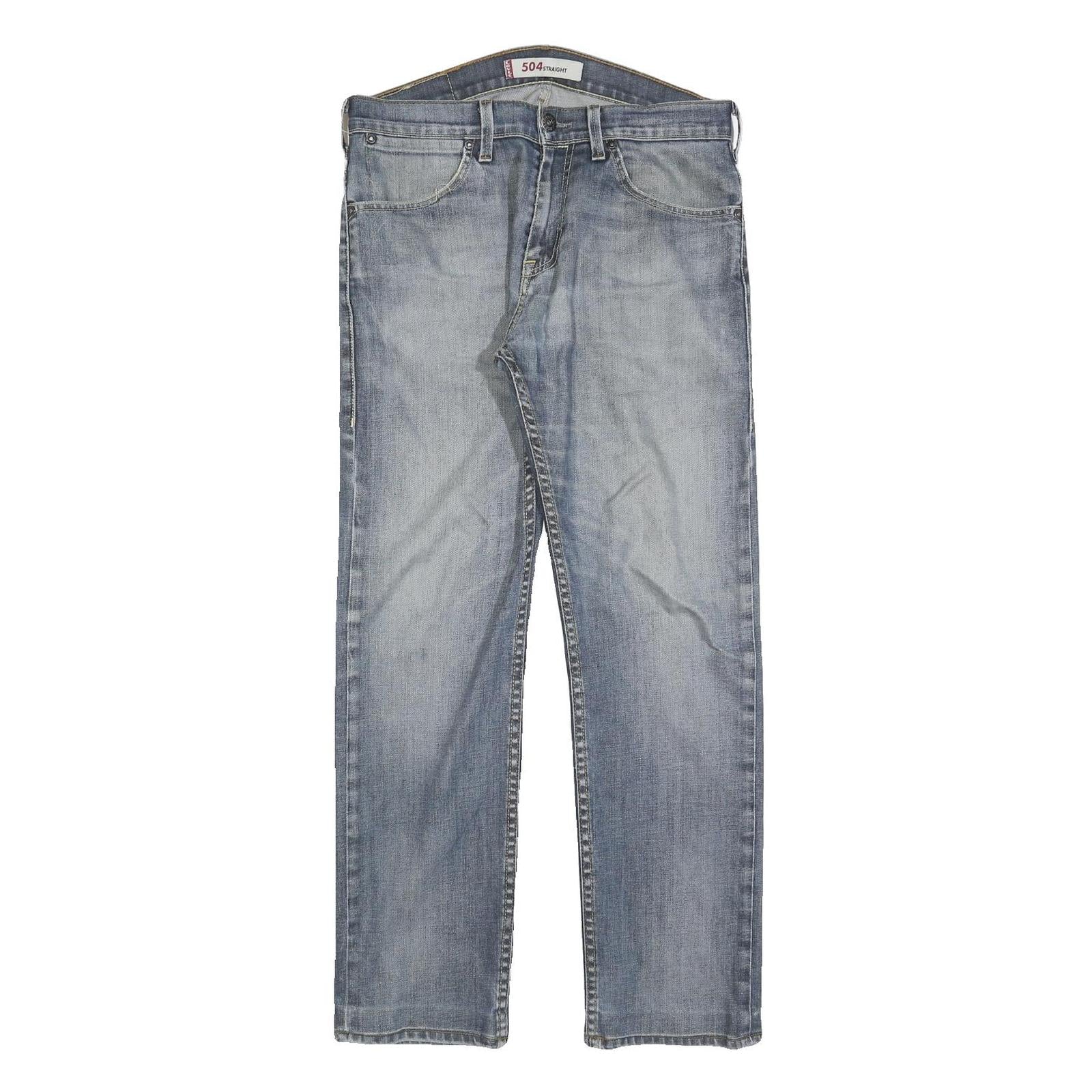 LEVI'S 504 Mens Jeans Blue Regular Straight Denim Medium W31 L29 Classic Cotton Refurbished - N/A refurbished available on Cerqular