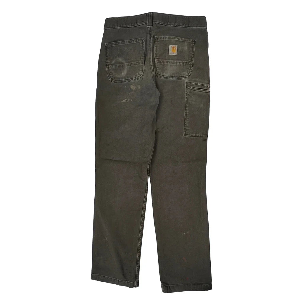 Carhartt Carpenter Trousers - 30W 30L Grey Cotton Refurbished - Thrifted (note: this is a term often used to describe second- refurbished available on Cerqular