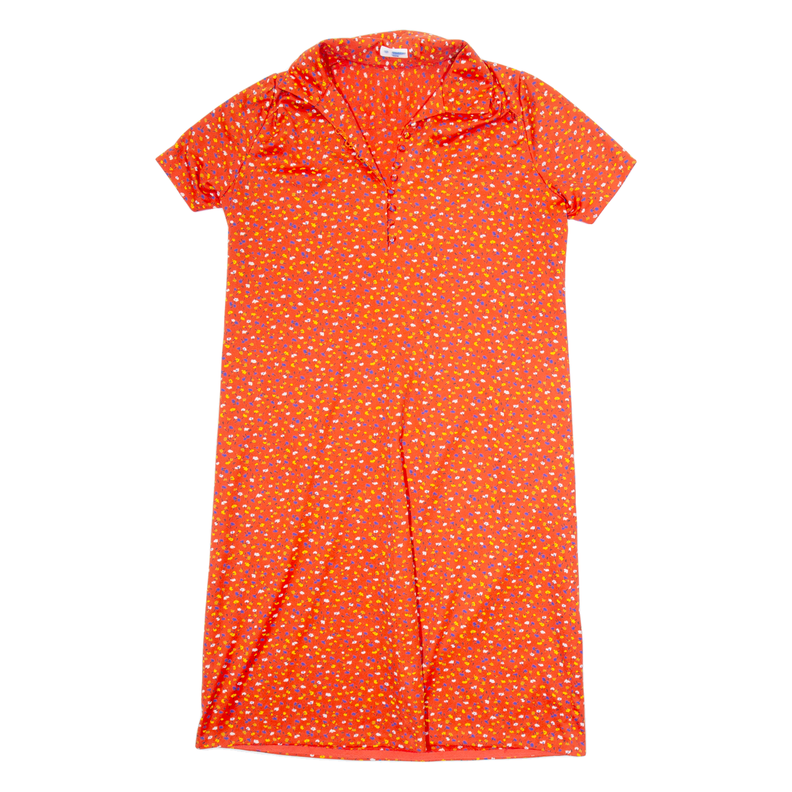 Womens Shift Dress Red Floral Short Sleeve Midi M Refurbished - N/A refurbished available on Cerqular