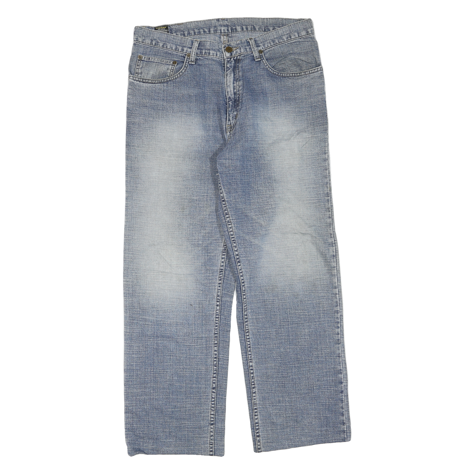 DICKIES Mens Jeans Blue Regular Straight Denim Light W34 L28 Workwear Zip Refurbished - N/A refurbished available on Cerqular