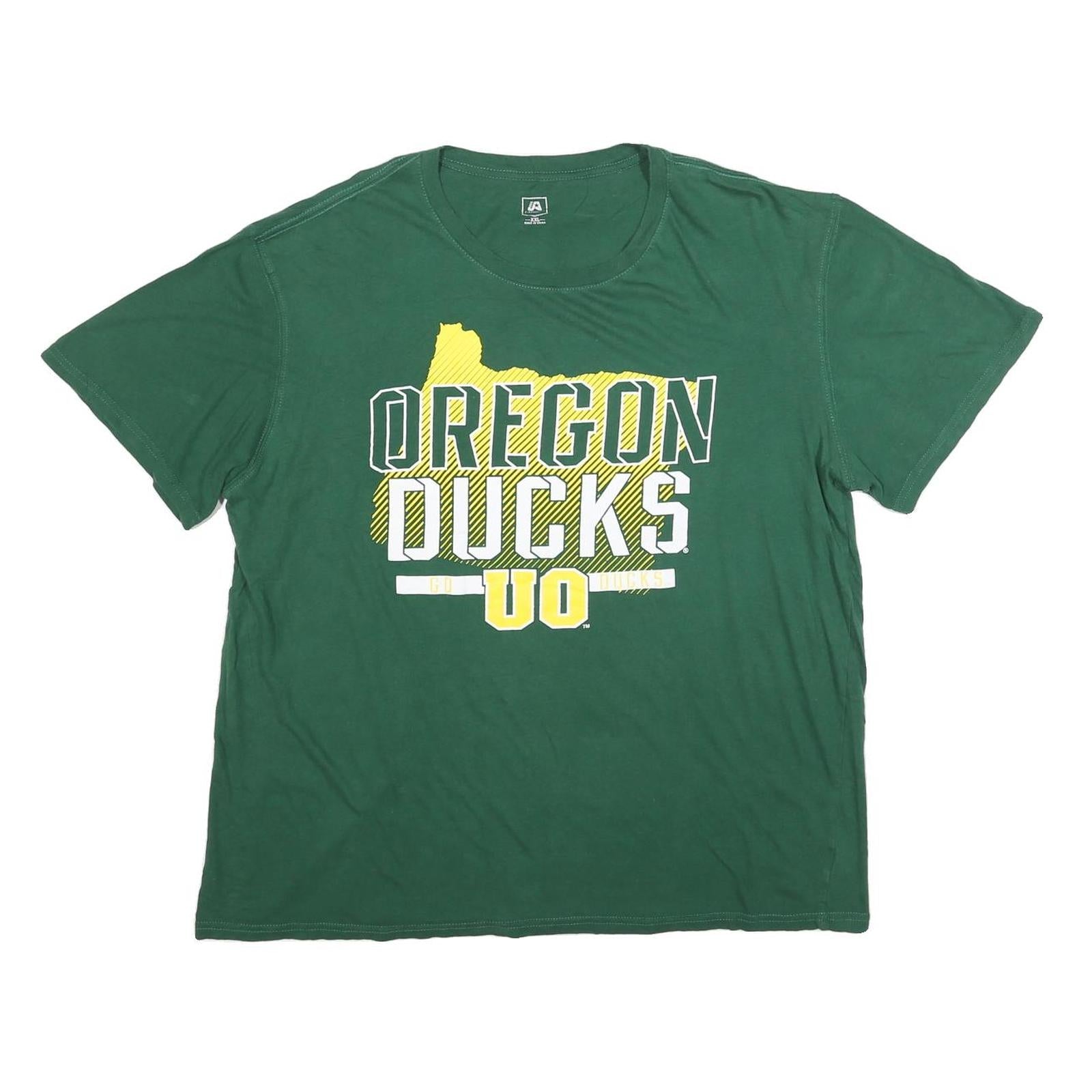 J. AMERICA Mens Green Oregon Ducks Graphic T-Shirt 2XL Short Sleeve Crew Neck Refurbished - N/A refurbished available on Cerqular