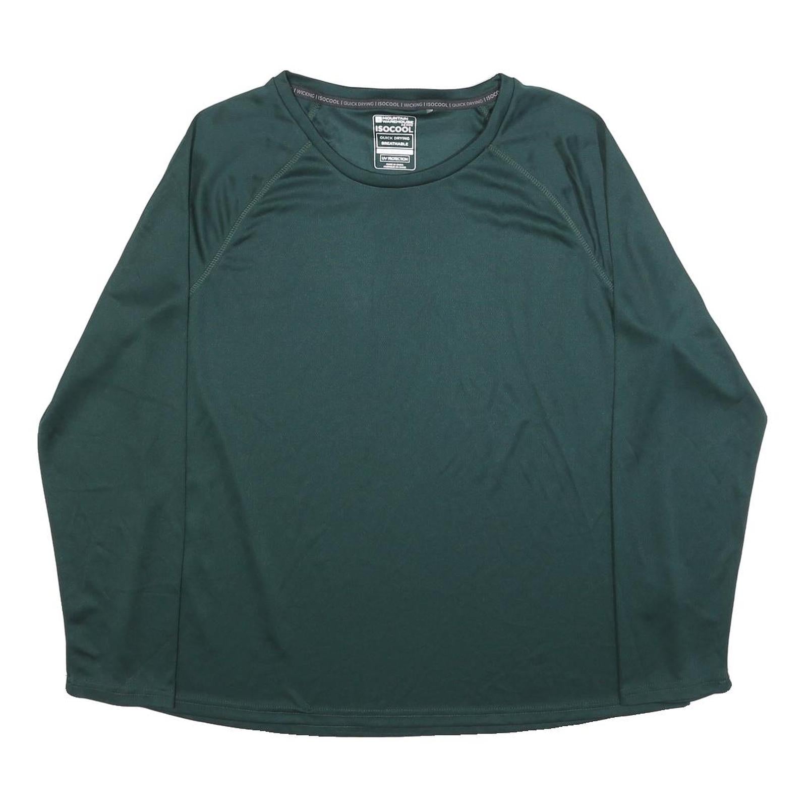 MOUNTAIN WAREHOUSE Womens Green Long Sleeve Crew Neck T-Shirt UK 20 Lightweight Refurbished - N/A refurbished available on Cerqular