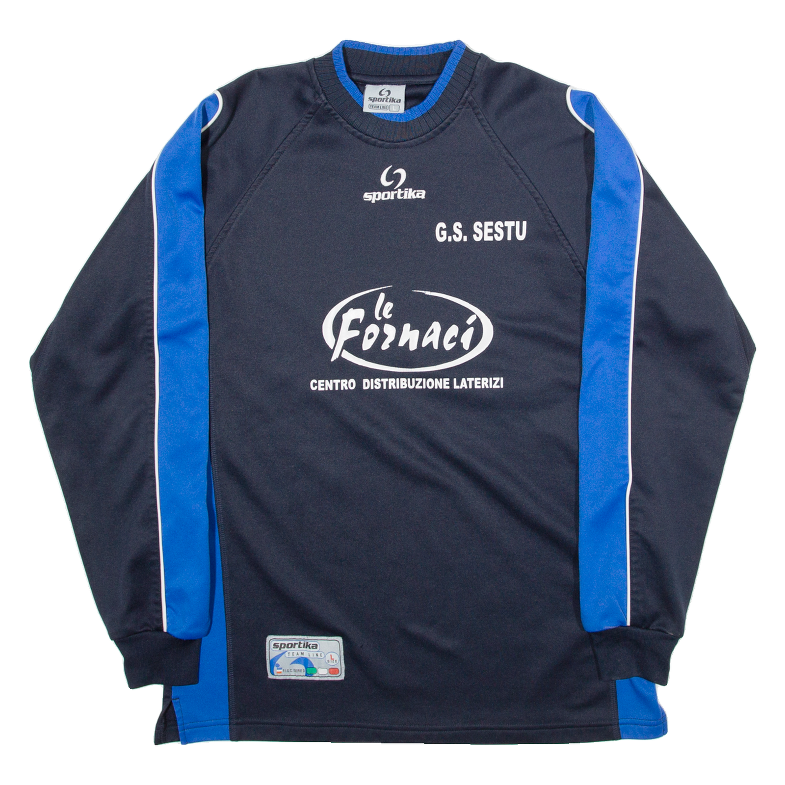 SPORTIKA Team Line Mens Sweatshirt Blue High Neck L Refurbished - N/A refurbished available on Cerqular