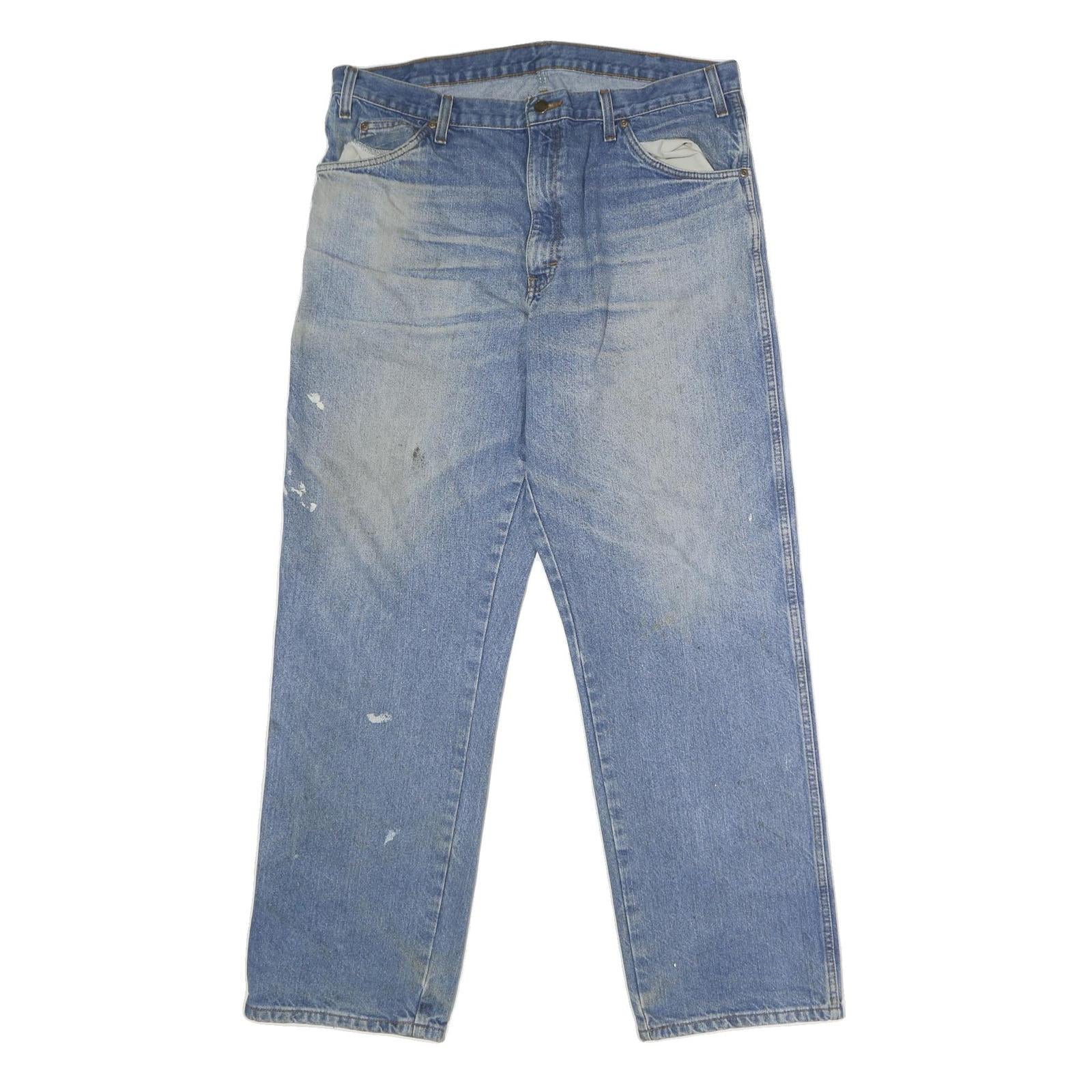 DICKIES Mens Relaxed Blue Denim Light Jeans W38 L32 Casual Durable Workwear Refurbished - N/A refurbished available on Cerqular