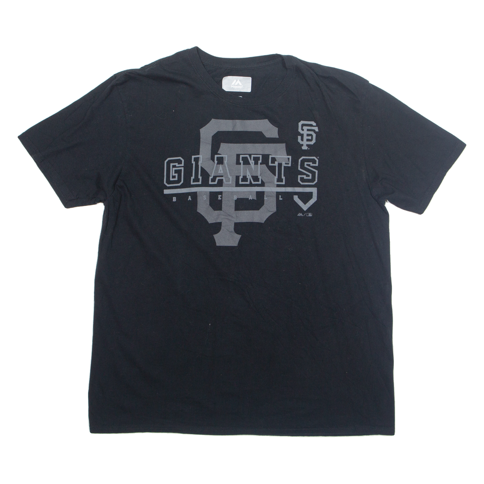 MAJESTIC Giants Baseball Mens T-Shirt Black USA XL Refurbished - N/A refurbished available on Cerqular