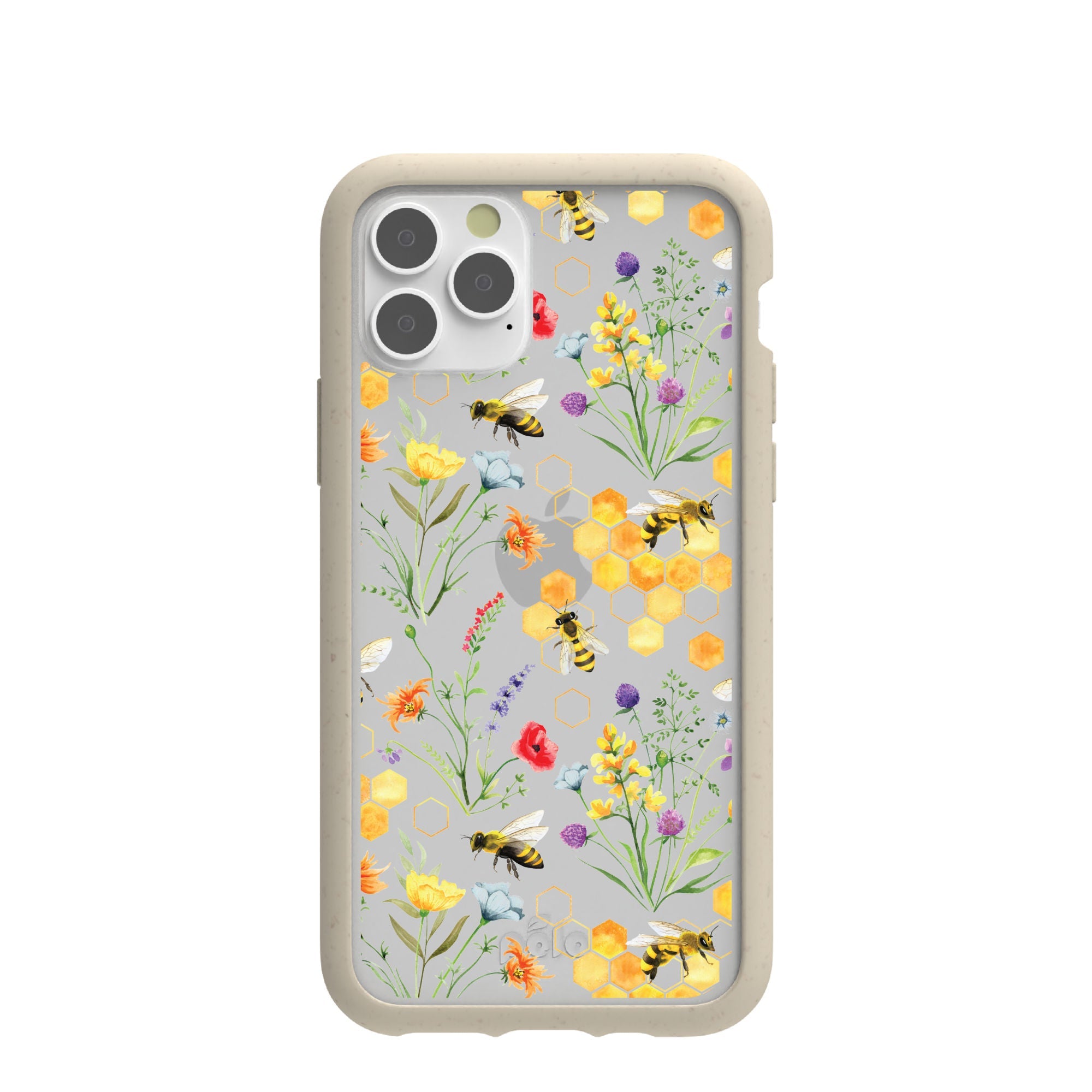 Clear Sweet Bees iPhone 11 Pro Case With London Fog Ridge Refurbished - Pela Case refurbished available on Cerqular