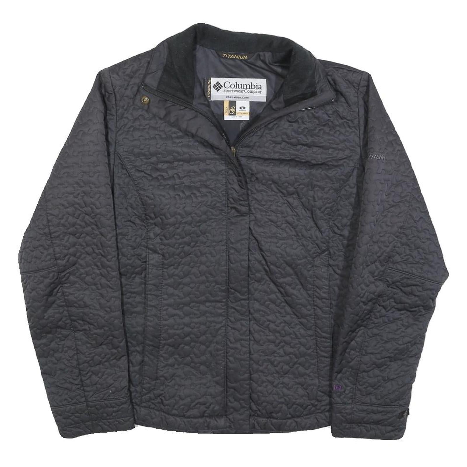 COLUMBIA Womens Black Jacket S Polyester Blend Quilted Zip Lightweight Outdoor Refurbished - N/A refurbished available on Cerqular