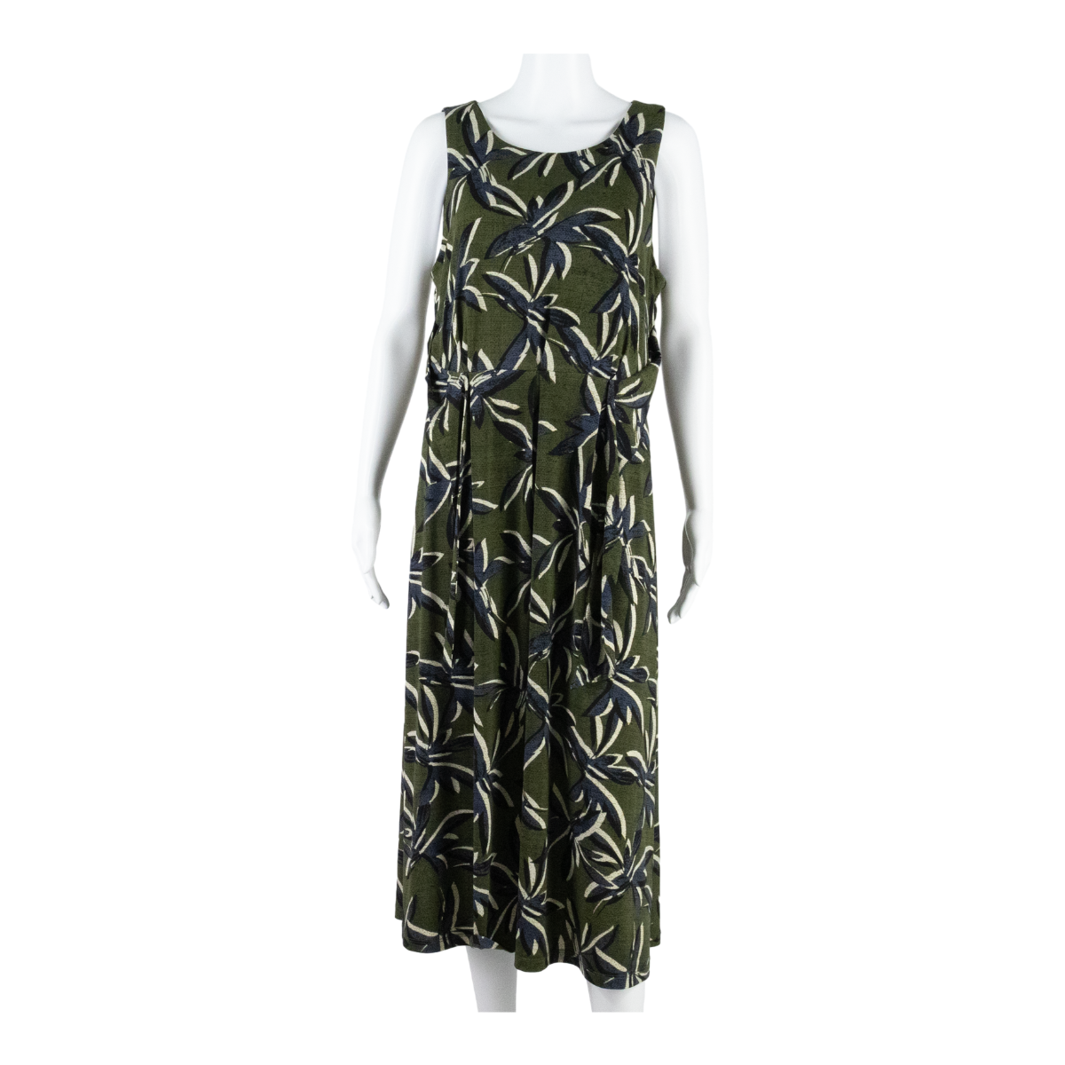 MONSOON Womens A-Line Dress Green Floral Sleeveless Long UK 12 Refurbished - N/A refurbished available on Cerqular