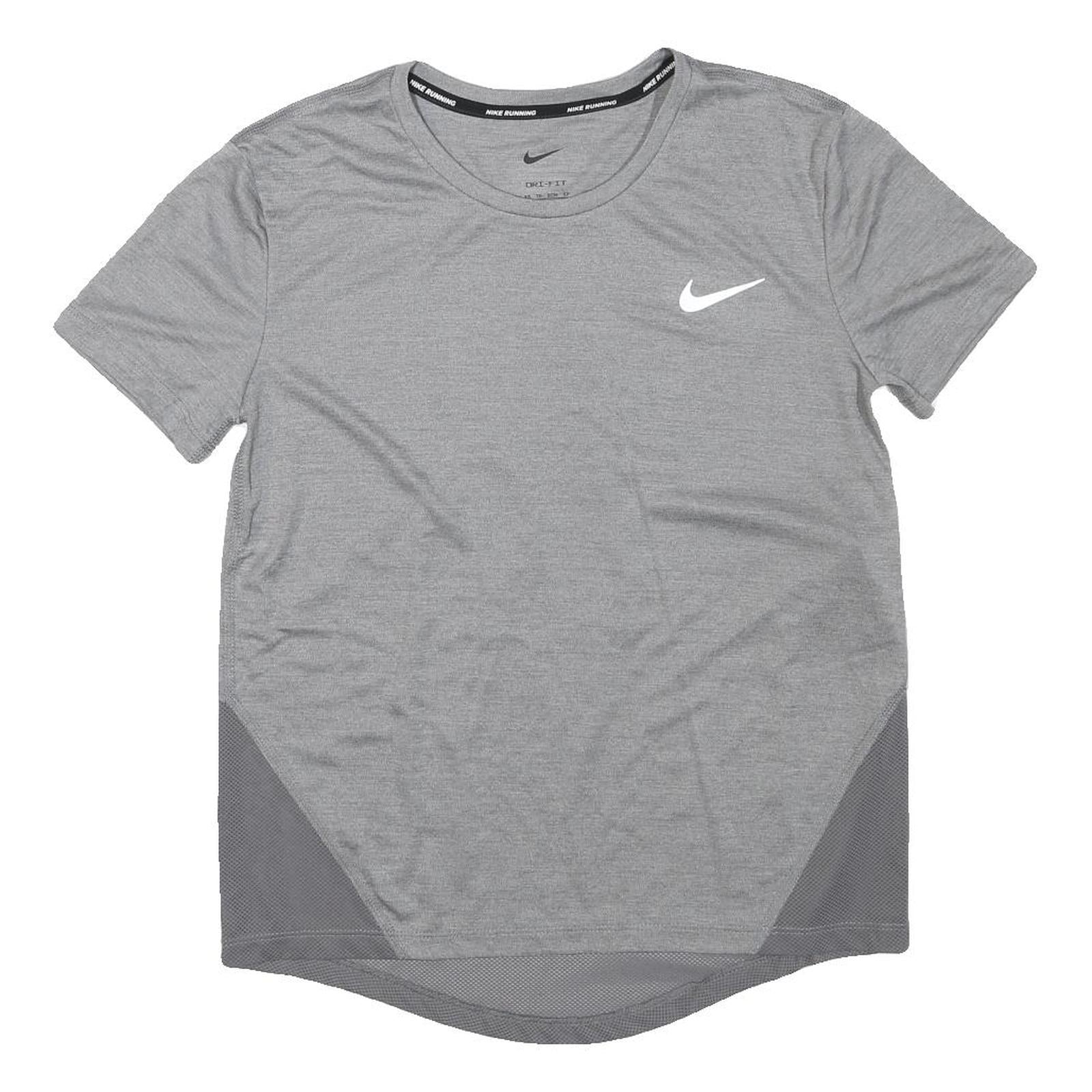 NIKE Womens Grey Running T-Shirt XS Short Sleeve Crew Neck Breathable Workout Refurbished - N/A refurbished available on Cerqular