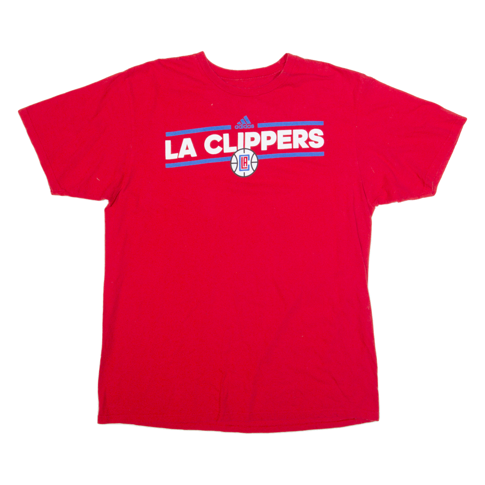 ADIDAS LA Clippers Mens T-Shirt Red USA L Refurbished - N/A refurbished available on Cerqular