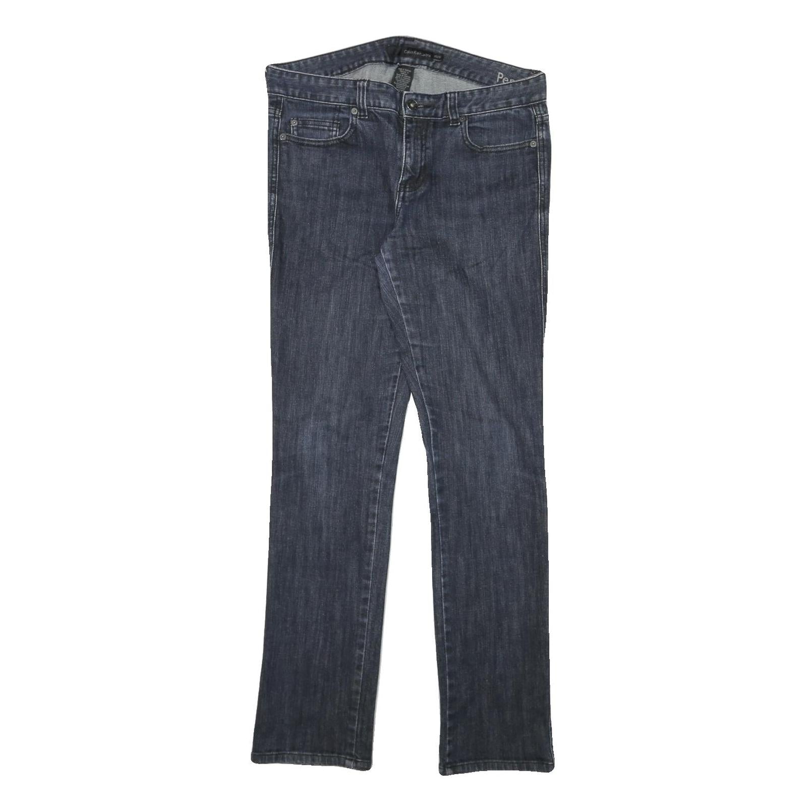 CALVIN KLEIN JEANS Womens Regular Fit Straight Denim Dark Wash W30 L30 Stylish Refurbished - N/A refurbished available on Cerqular