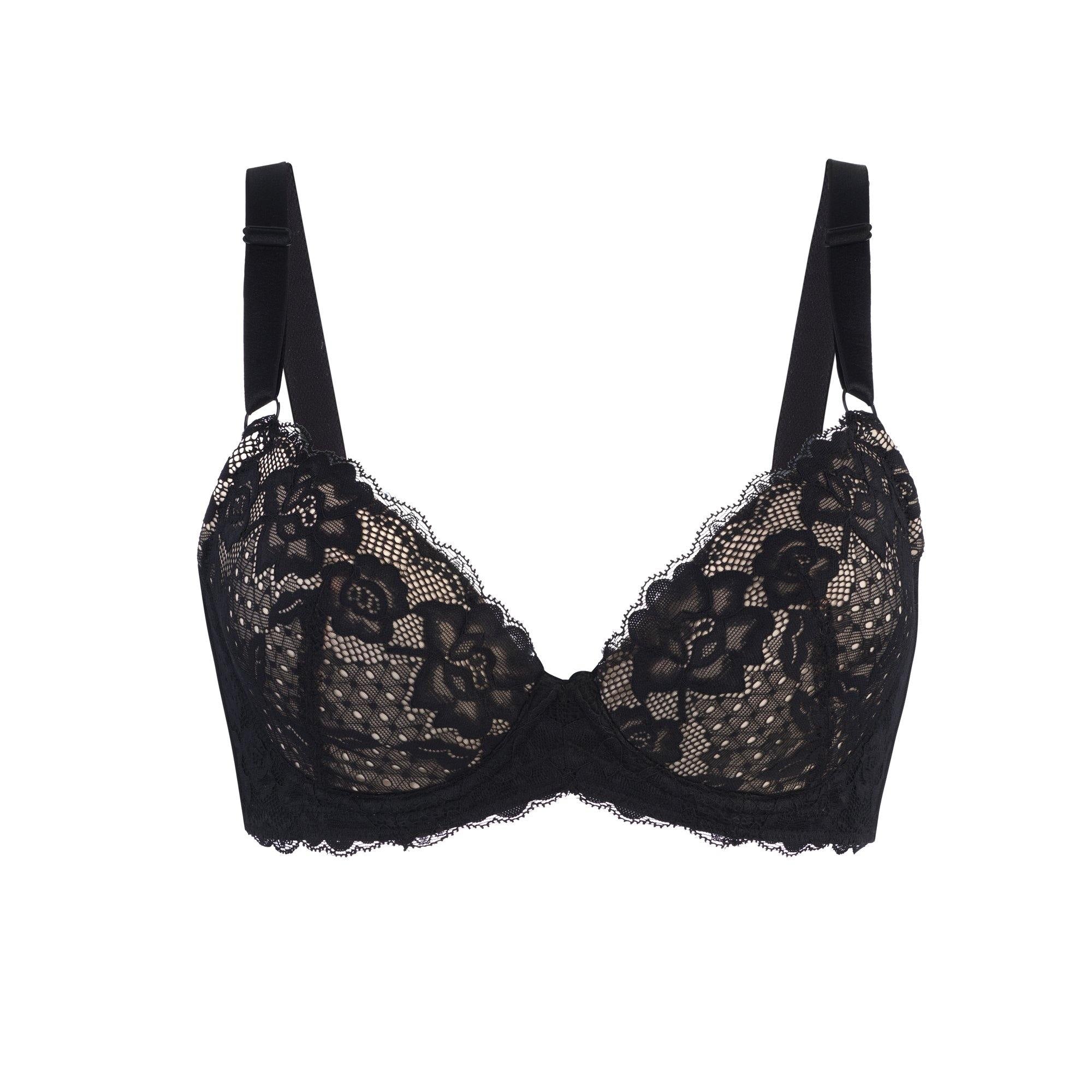Debbie Lace Organic Cotton & Silk Plunge Bra | Size: 40C Refurbished - Julie May Lingerie refurbished available on Cerqular