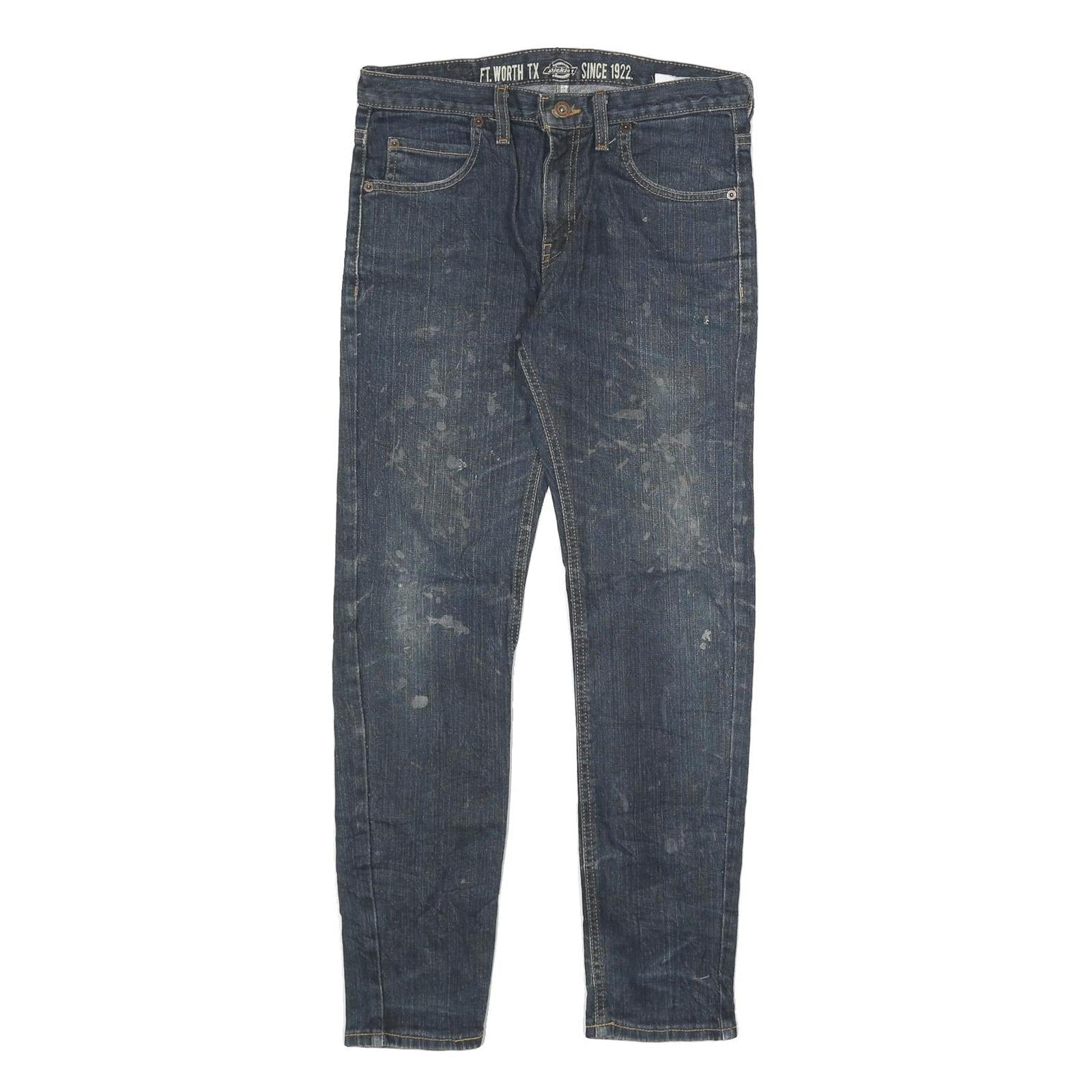 DICKIES Mens Slim Blue Denim Regular Fit Slim Leg Jeans W30 L30 Zip Fastening Refurbished - N/A refurbished available on Cerqular