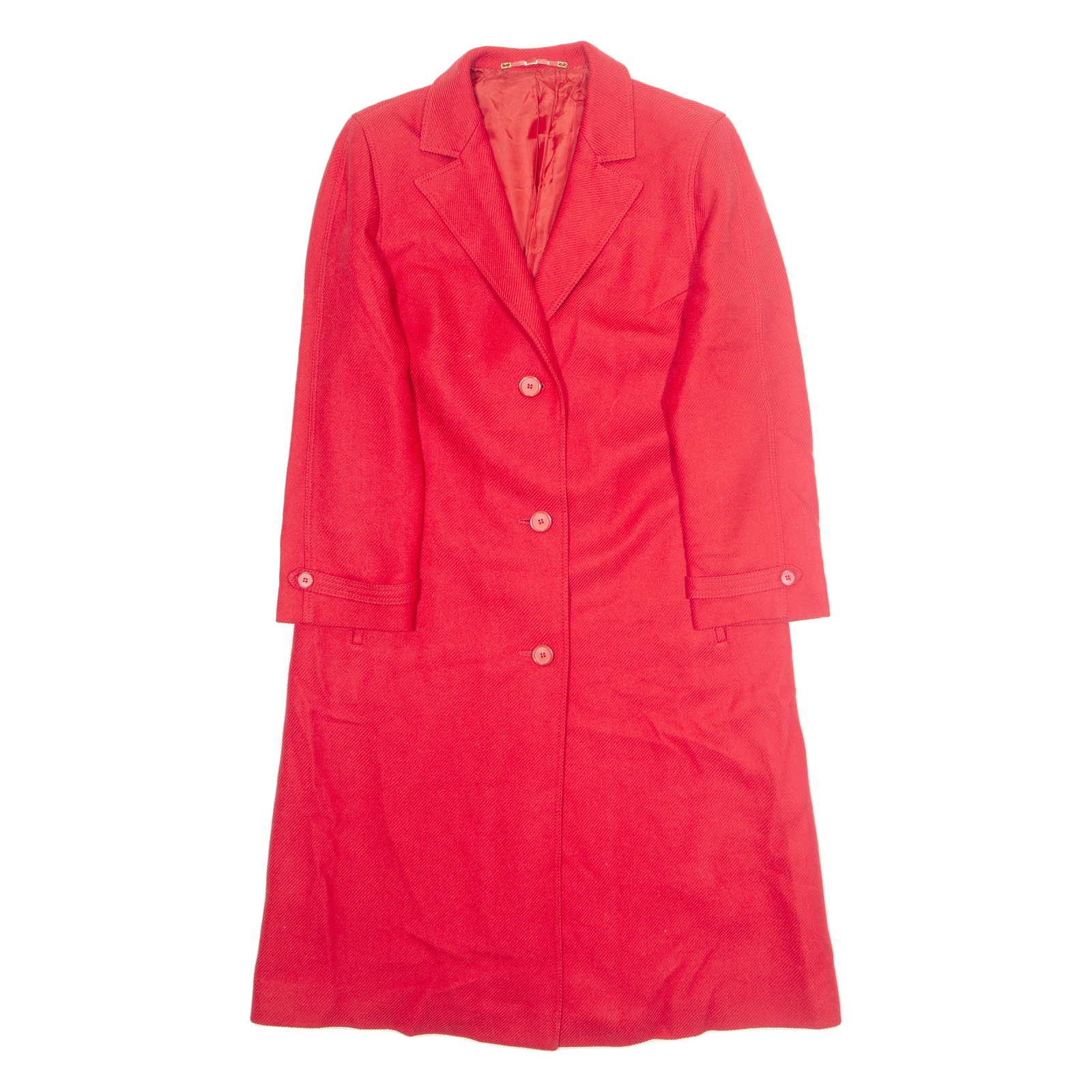 Womens Overcoat Jacket Red Wool L Refurbished - N/A refurbished available on Cerqular