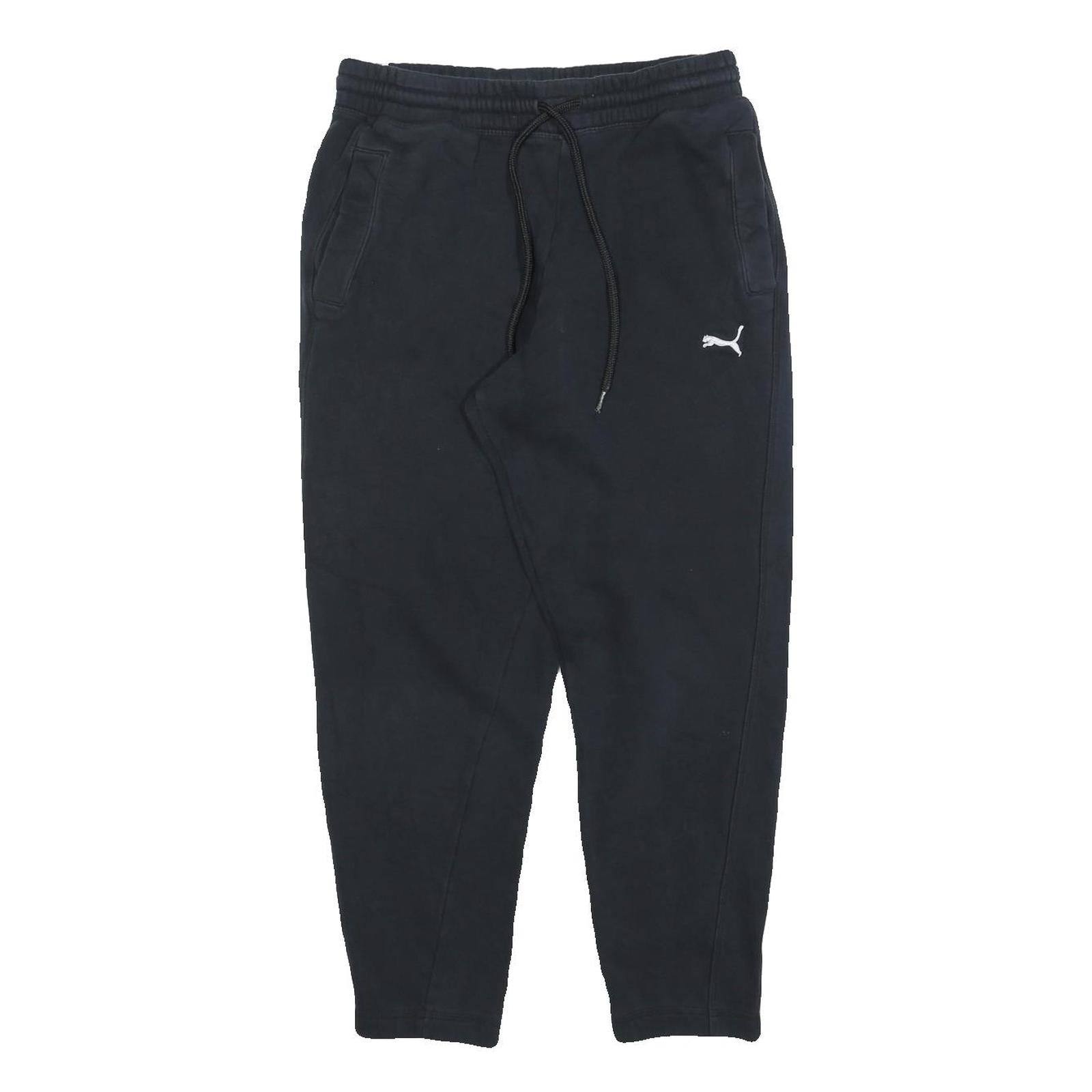 PUMA Mens Joggers Black Cotton Blend Slim Tapered M W30 L27 Casual Sportswear Refurbished - N/A refurbished available on Cerqular
