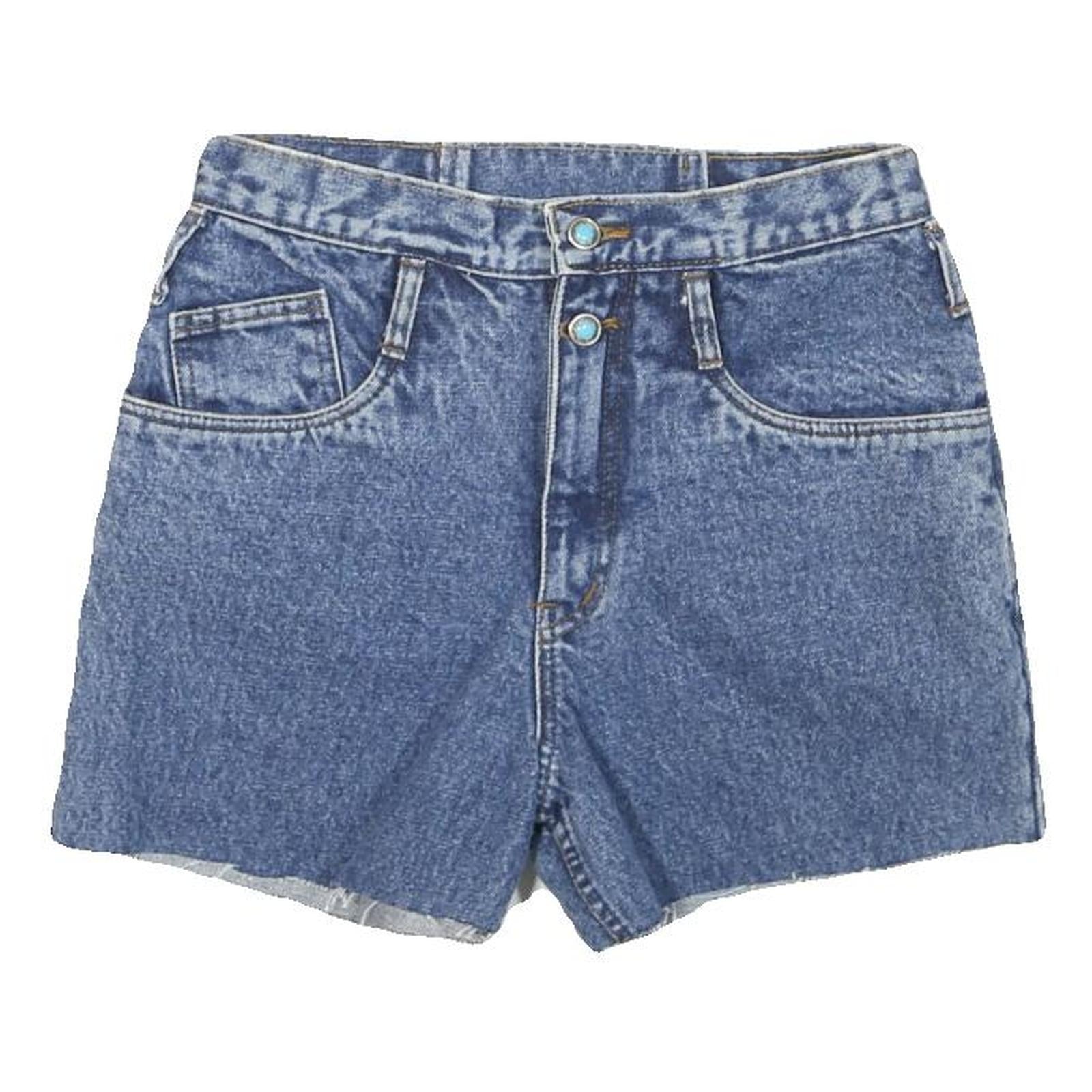 Womens Denim Blue Shorts Casual M W26 Double Button Closure Summer Style Refurbished - N/A refurbished available on Cerqular