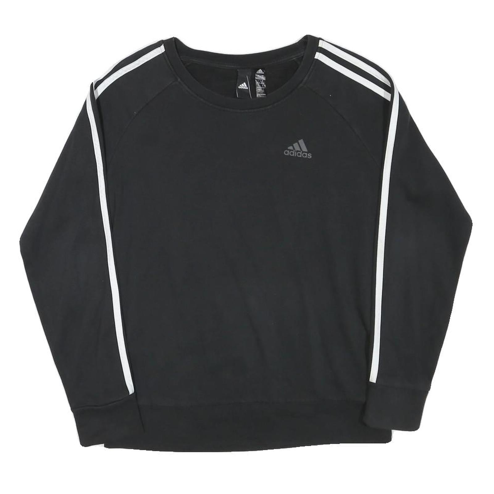 ADIDAS Womens Black Sweatshirt S Crew Neck Cotton Blend Sport Casual Refurbished - N/A refurbished available on Cerqular