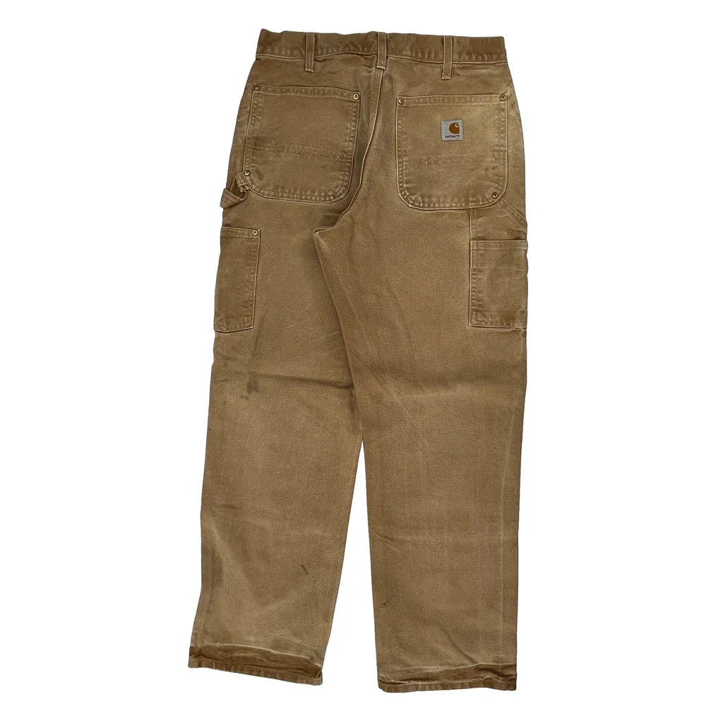 Buy Carhartt Double Knee Carpenter Trousers - 32W 30L Brown Cotton Refurbished - $113.89 Carhartt Double Knee Carpenter Trousers - 32W 30L Brown Cotton Refurbished - Thrifted (note: this is a term often used to describe second- refurbished available on Cerqular