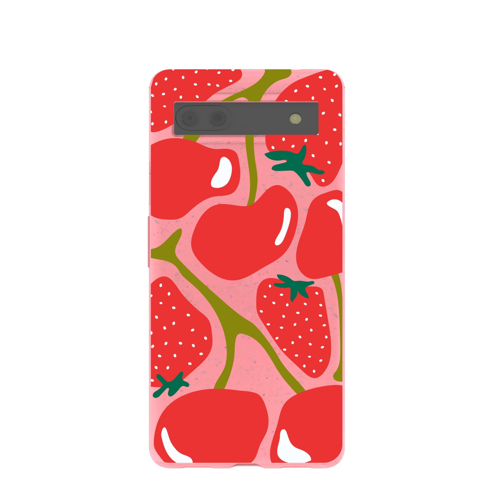 Bubblegum Pink Cherry Berry Google Pixel 6a Case Refurbished - Pela Case refurbished available on Cerqular