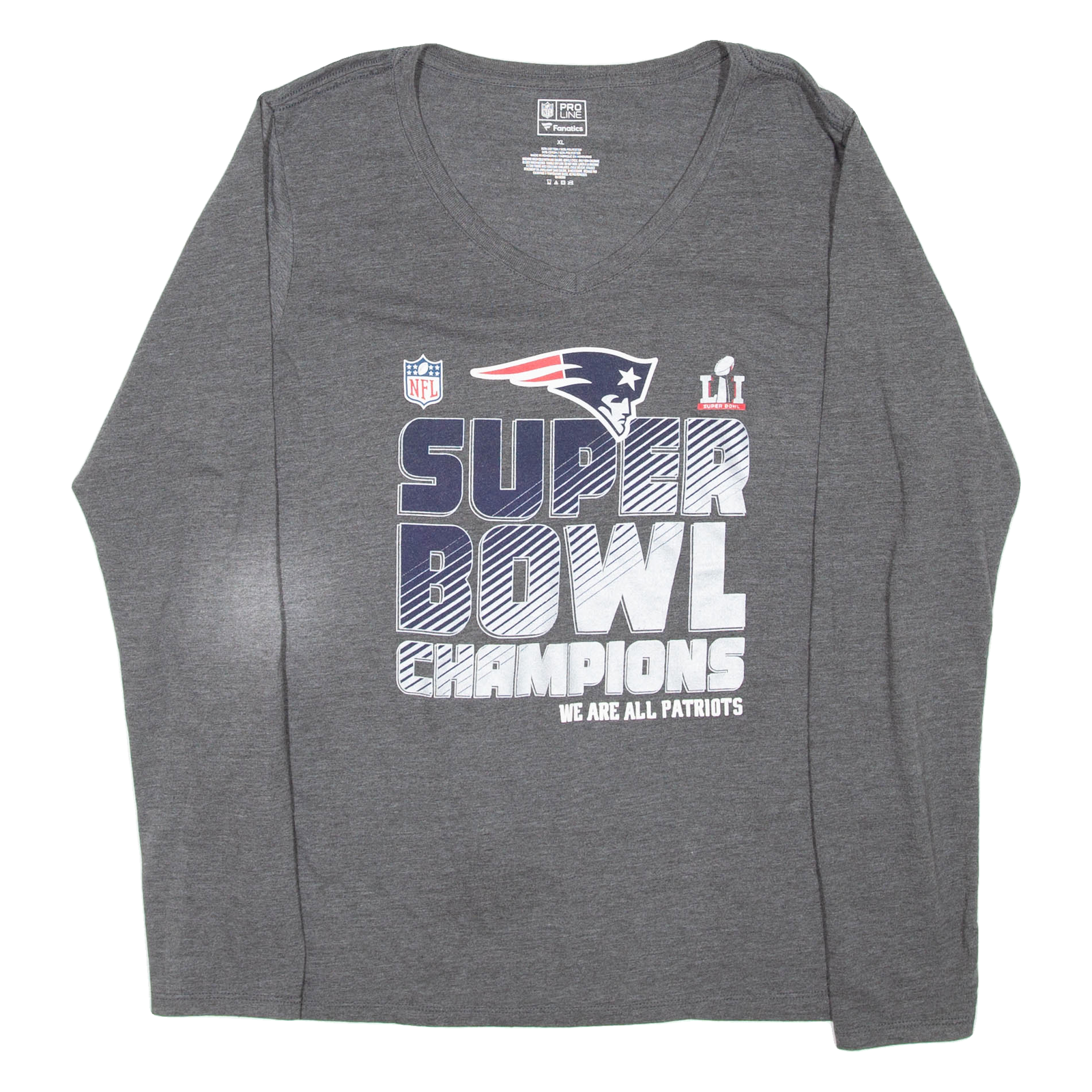 Buy NFL Superbowl Champions Mens T-Shirt Grey Long Sleeve USA V-Neck XL Refurbished - $15.59 NFL Superbowl Champions Mens T-Shirt Grey Long Sleeve USA V-Neck XL Refurbished - N/A refurbished available on Cerqular