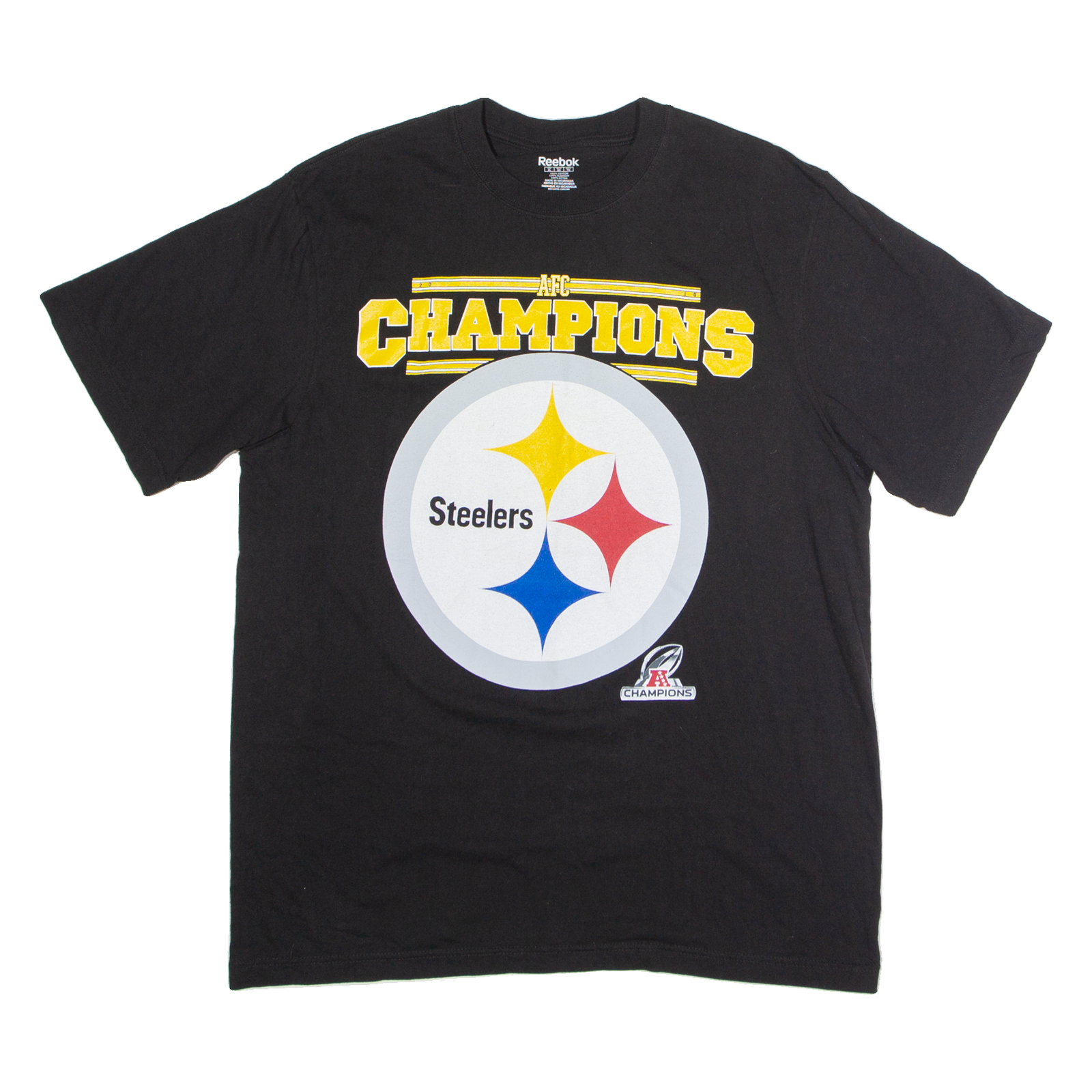 Buy REEBOK AFC Champions Steelers Mens T-Shirt Black USA XL Refurbished - $16.89 REEBOK AFC Champions Steelers Mens T-Shirt Black USA XL Refurbished - N/A refurbished available on Cerqular