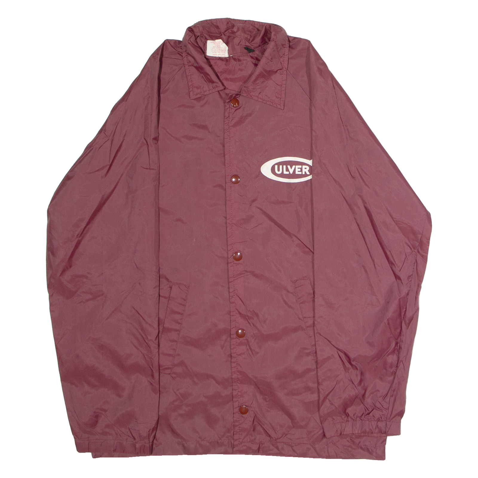 COLLEGIATE PACIFIC Culver Mens Coach Jacket Maroon Nylon 80s USA S Refurbished - N/A refurbished available on Cerqular