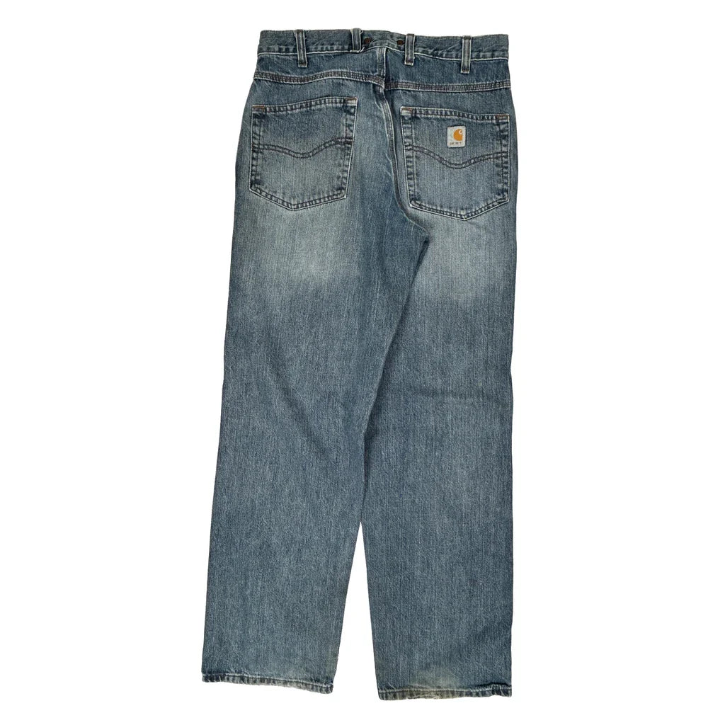 Carhartt Jeans - 32W 32L Blue Cotton Refurbished - Thrifted (note: this is a term often used to describe second- refurbished available on Cerqular