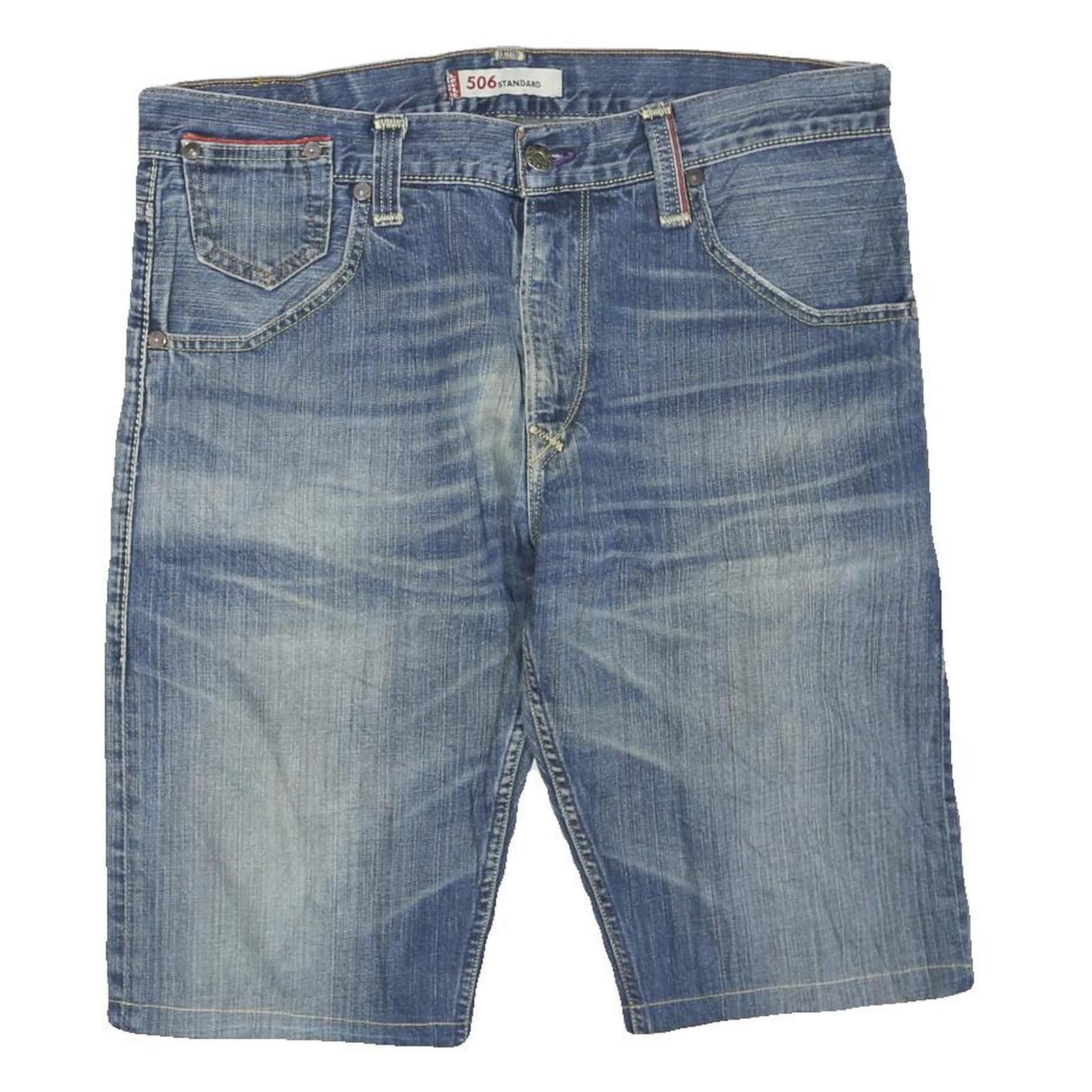 LEVI'S Womens Denim Blue Shorts 506 Standard L W36 Casual Classic Fit Refurbished - N/A refurbished available on Cerqular