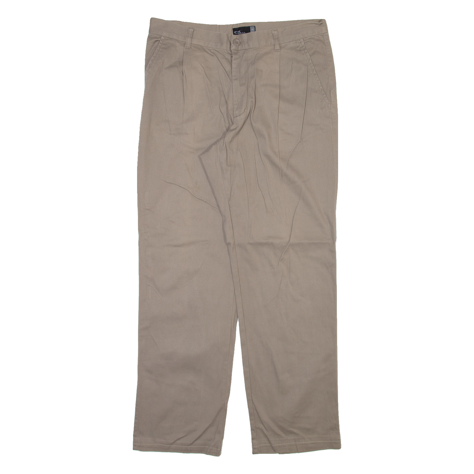 CASUAL X Mens Trousers Beige Regular Straight W32 L30 Refurbished - N/A refurbished available on Cerqular