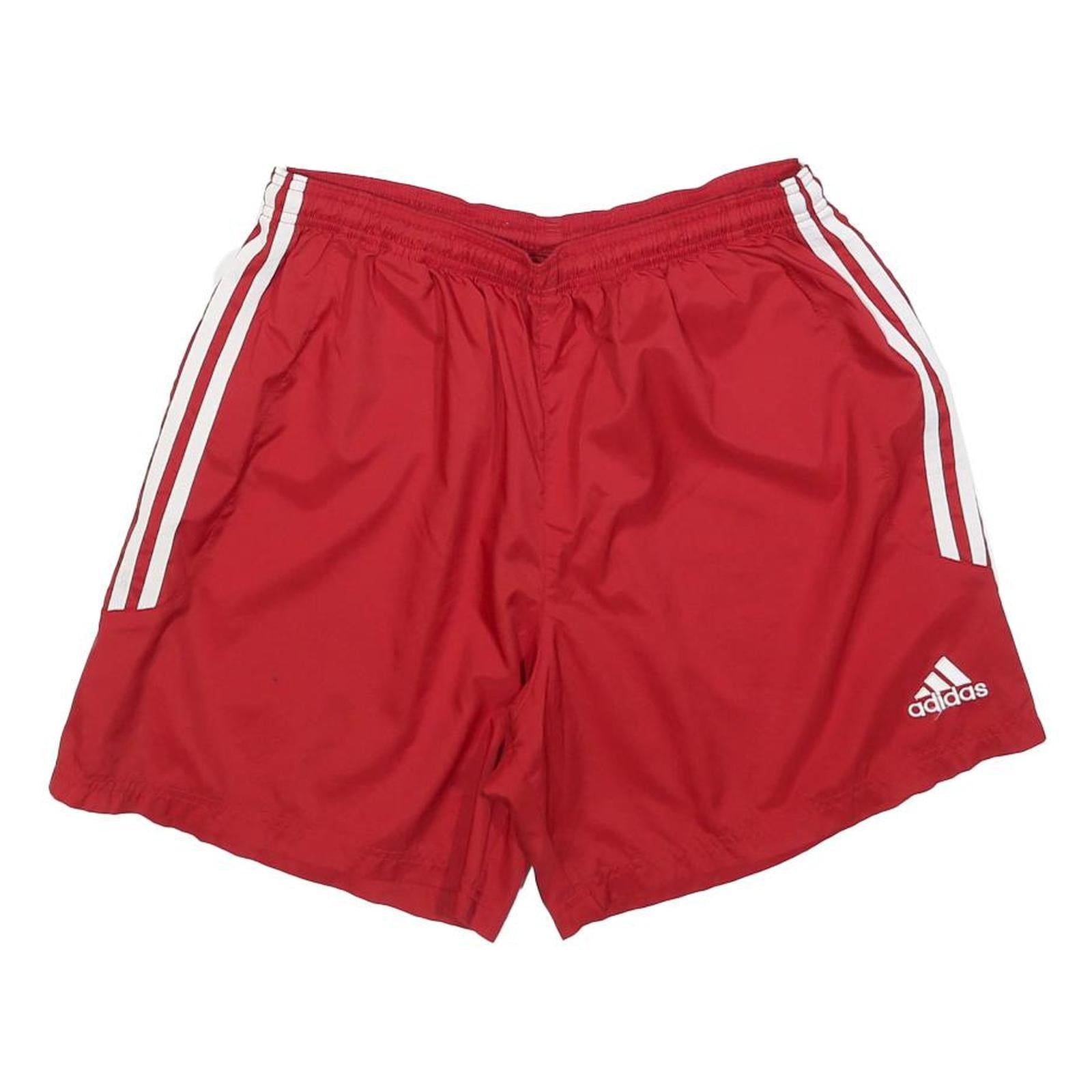 ADIDAS Womens Red & White Sports Shorts L W28 Polyester Casual Fit Elastic Refurbished - N/A refurbished available on Cerqular