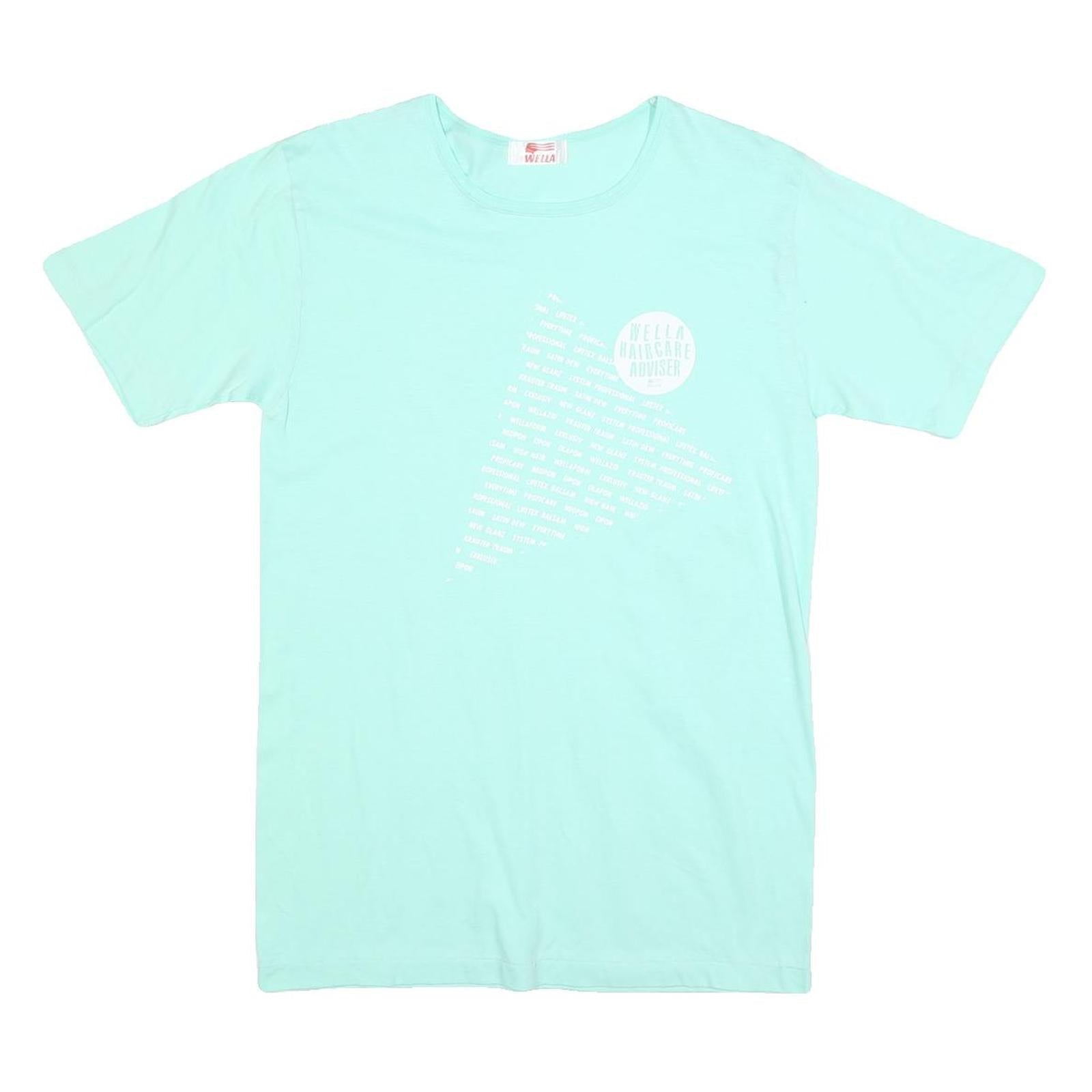 WELLA Womens Mint Green Graphic T-Shirt M Short Sleeve Crew Neck Cotton Blend Refurbished - N/A refurbished available on Cerqular