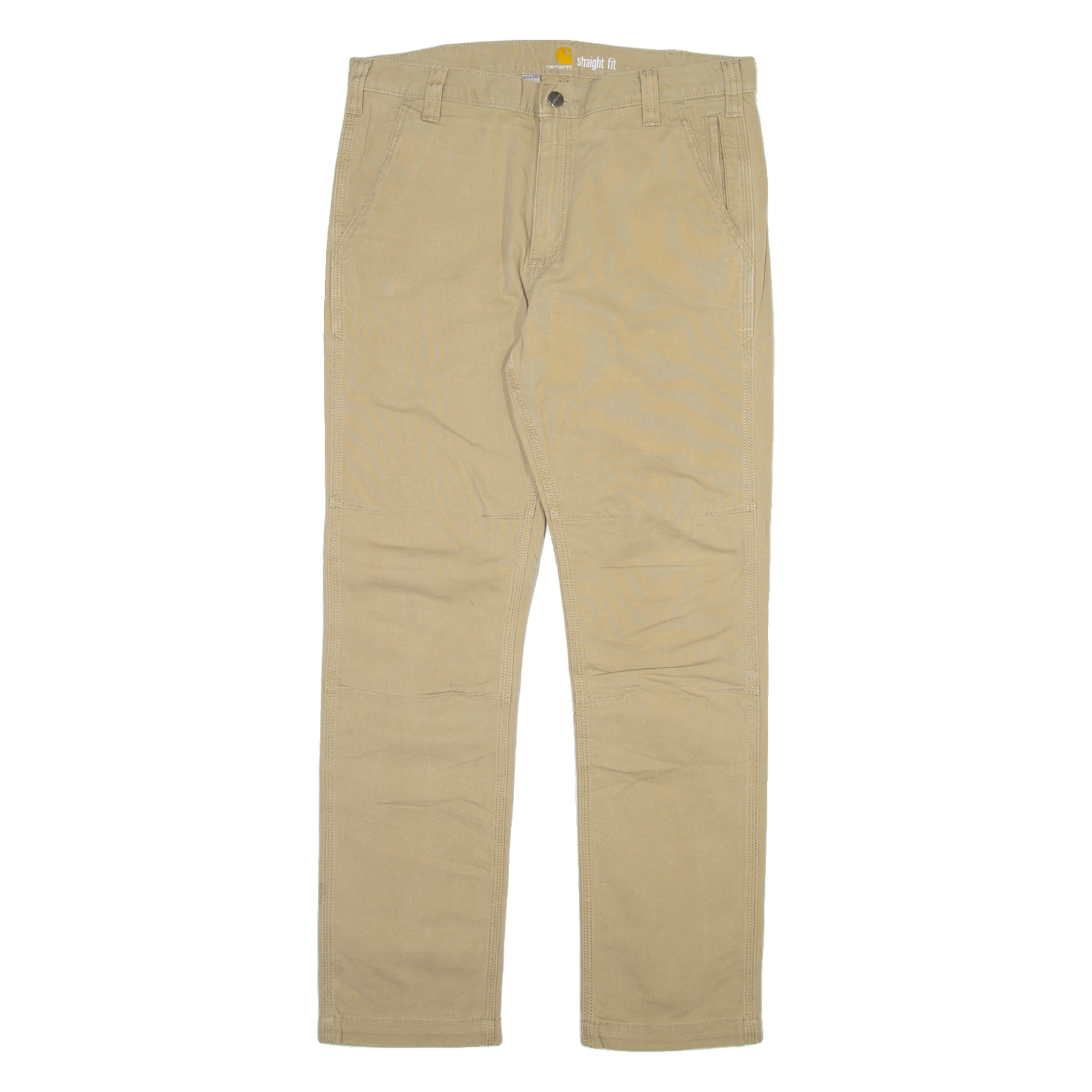 CARHARTT Mens Trousers Beige Regular Straight W33 L30 Refurbished - N/A refurbished available on Cerqular