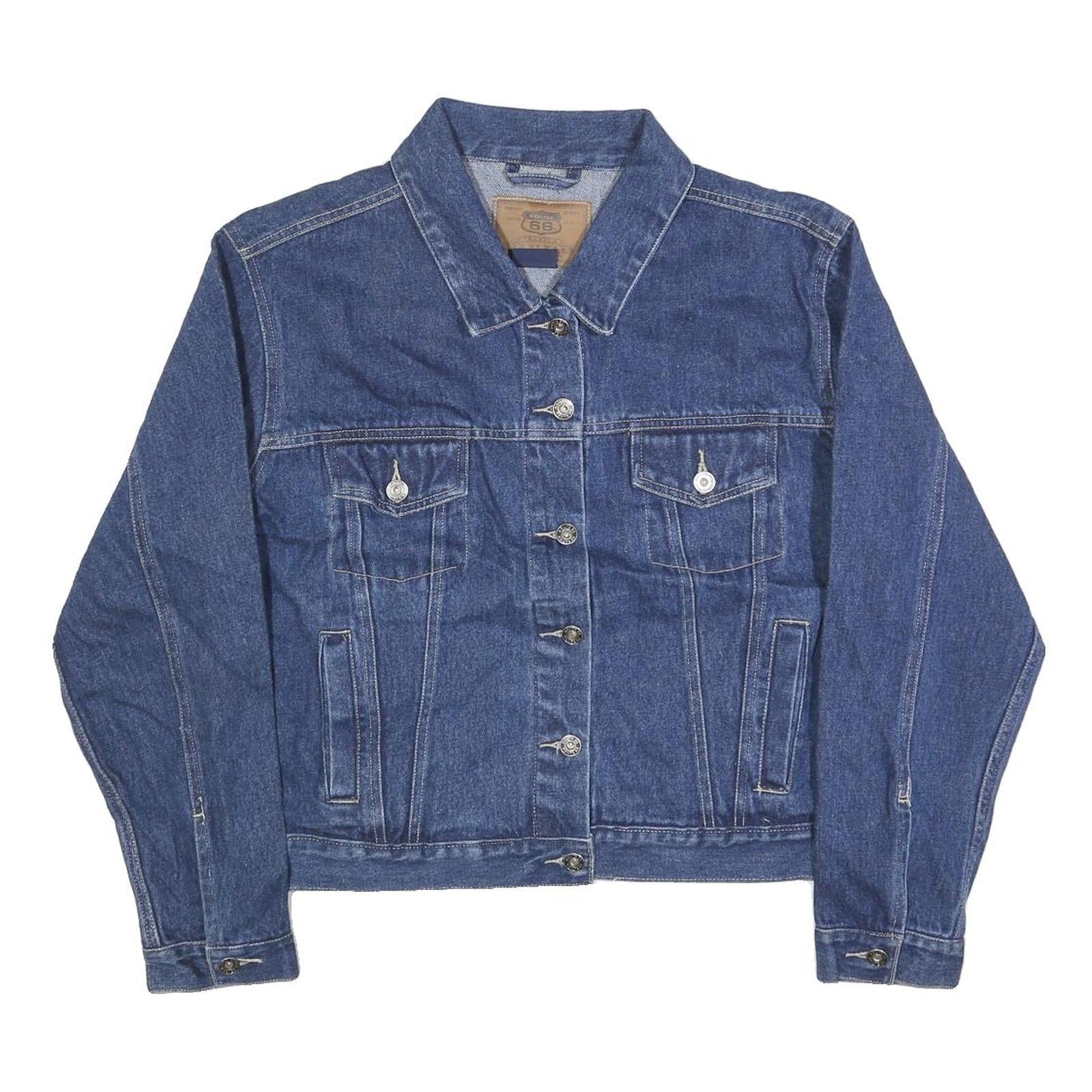 ROUTE 66 Womens Blue Denim Button Jacket XL Cotton Classic Casual Layering Refurbished - N/A refurbished available on Cerqular