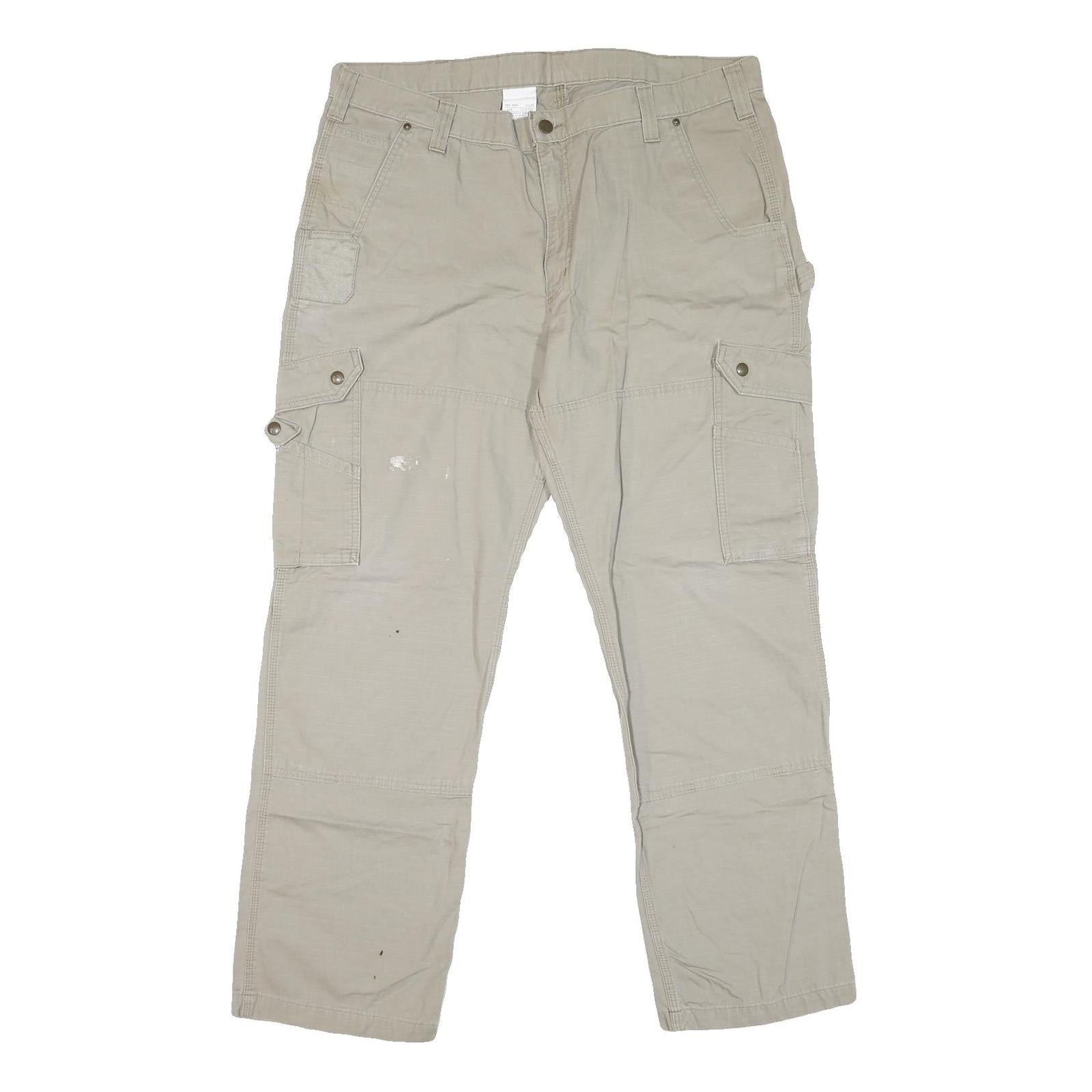 CARHARTT Mens Beige Regular Fit Cargo Denim Jeans W38 L31 Workwear Refurbished - N/A refurbished available on Cerqular