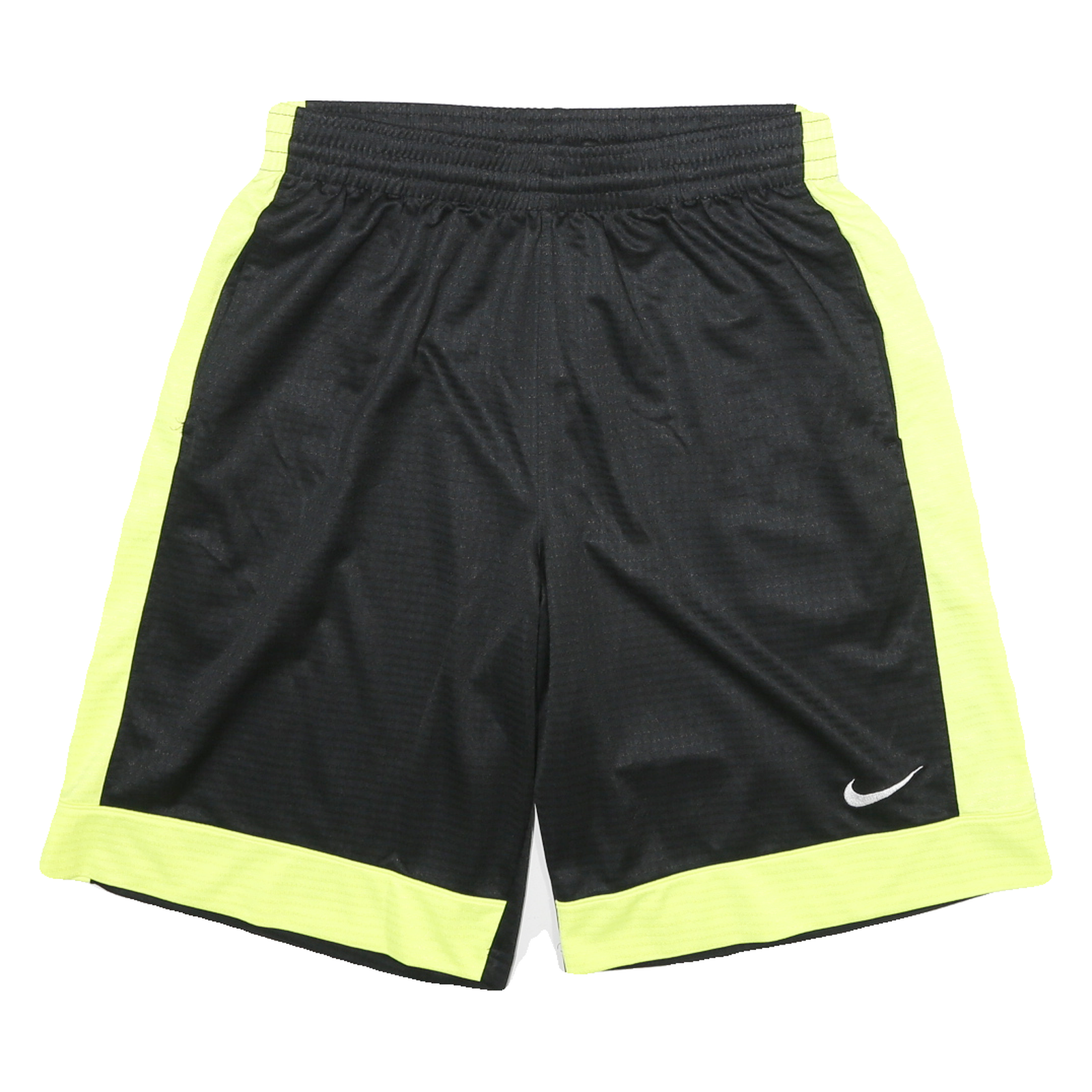 NIKE Mens Black & Yellow Sports Shorts L W28 Polyester Blend Breathable Refurbished - N/A refurbished available on Cerqular