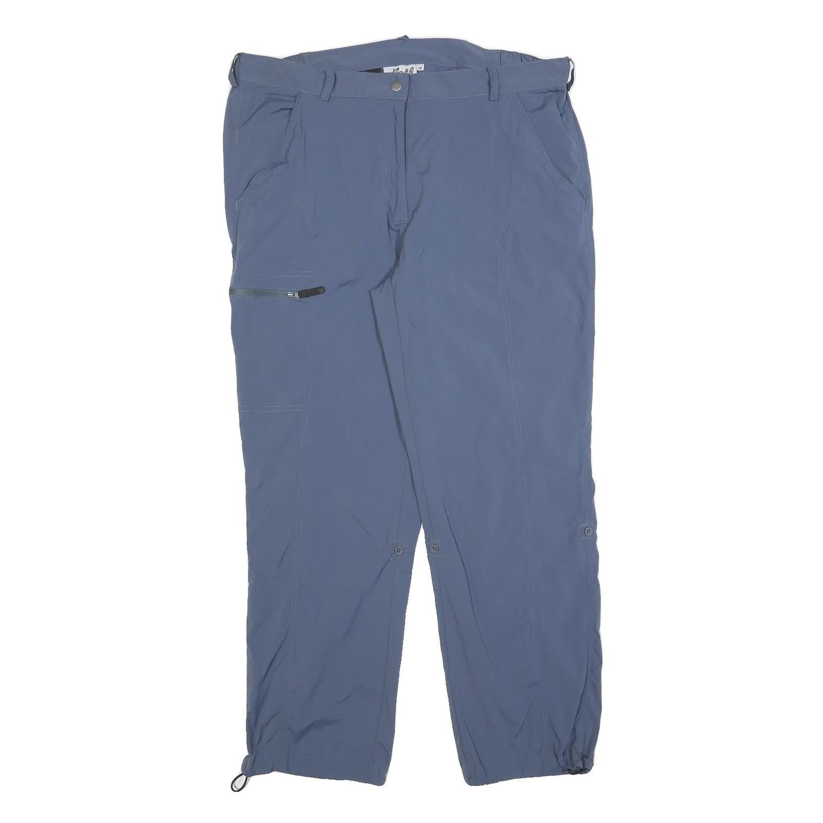VARANUS Mens Polyester Blend Blue Regular Straight Trousers W38 L30 Zip Closure Refurbished - N/A refurbished available on Cerqular