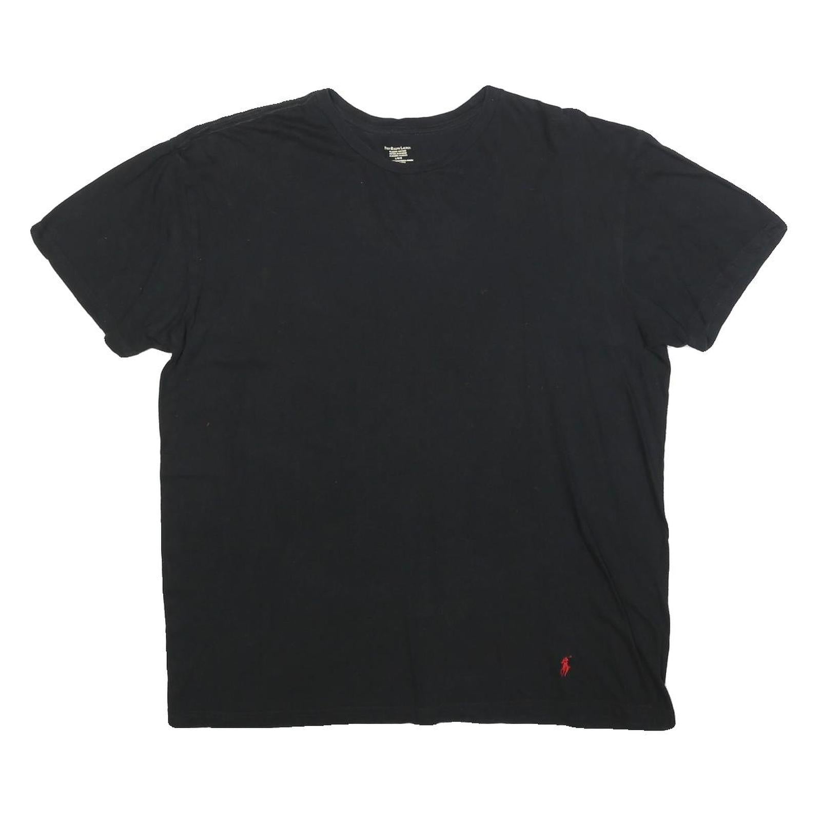 POLO RALPH LAUREN Mens Black Classic T-Shirt L Short Sleeve Crew Neck Cotton Refurbished - N/A refurbished available on Cerqular