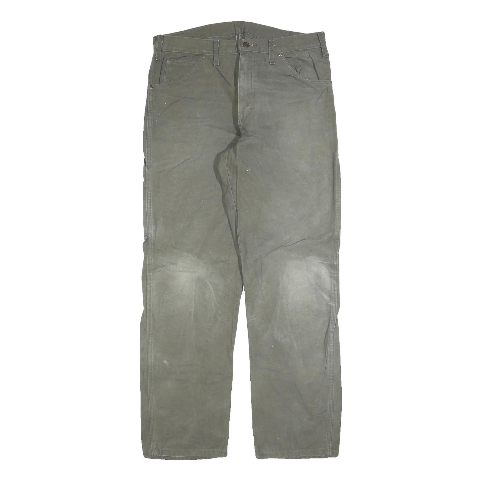 DICKIES Mens Cotton Blend Grey Relaxed Straight Trousers W33 L32 Workwear Pants Refurbished - N/A refurbished available on Cerqular
