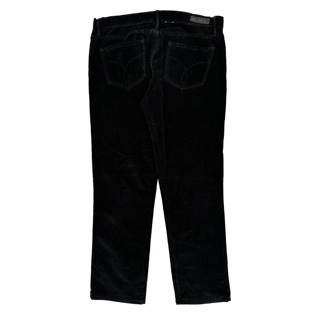 Calvin Klein Jeans Cord Trousers - 33″ Waist Black Corduroy Refurbished - Thrifted (note: this is a term often used to describe second- refurbished available on Cerqular