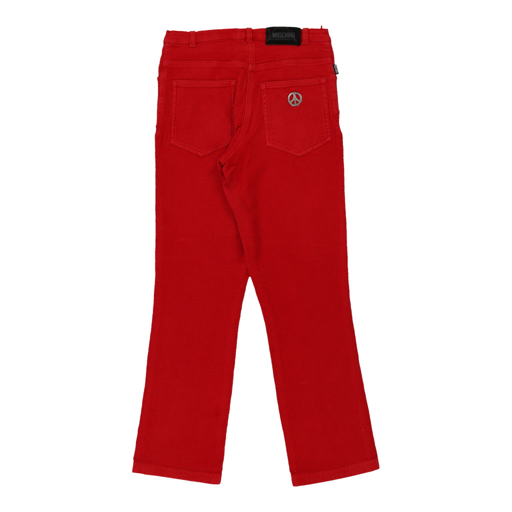 13-15 Years Moschino Jeans - 28W 27L Red Cotton Refurbished - Thrifted (note: this is a term often used to describe second- refurbished available on Cerqular