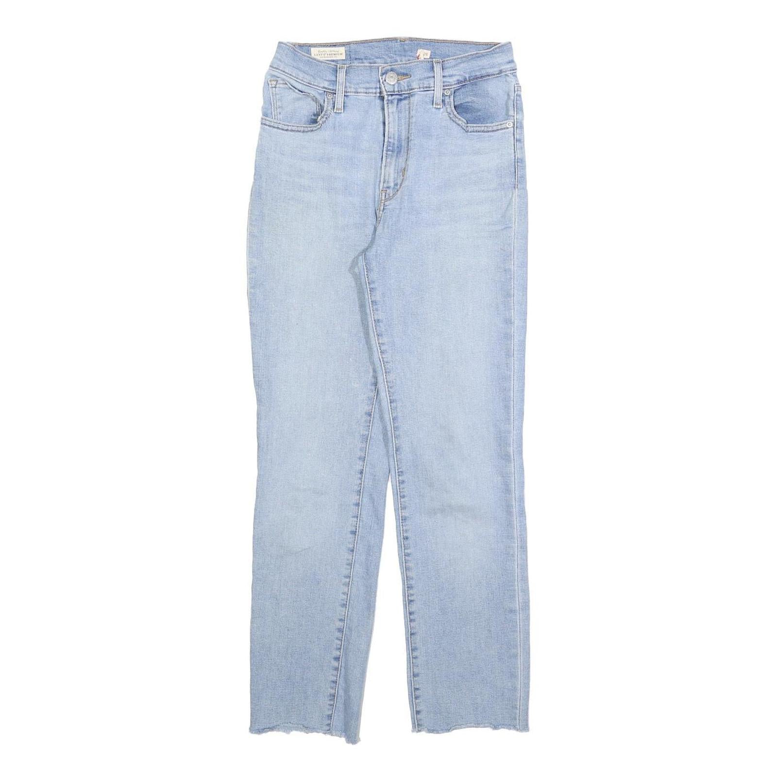 LEVI'S Womens Light Blue Regular Jeans Denim Rinse W26 L26 Classic Fit Zip Refurbished - N/A refurbished available on Cerqular