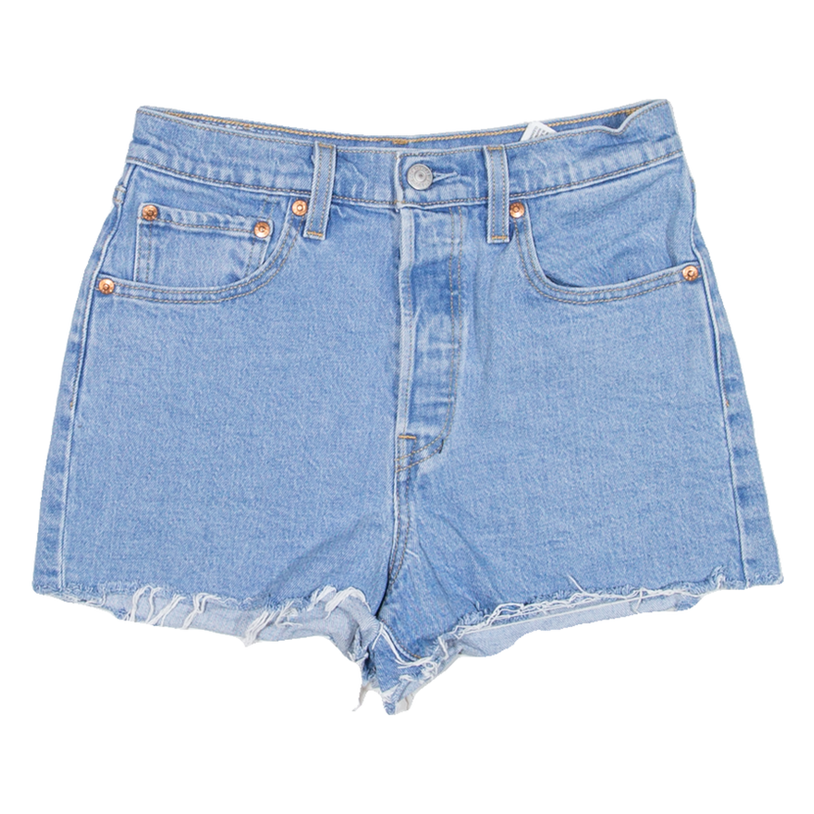 LEVI'S Ribcage Womens Denim Shorts Blue Relaxed S W27 Refurbished - N/A refurbished available on Cerqular
