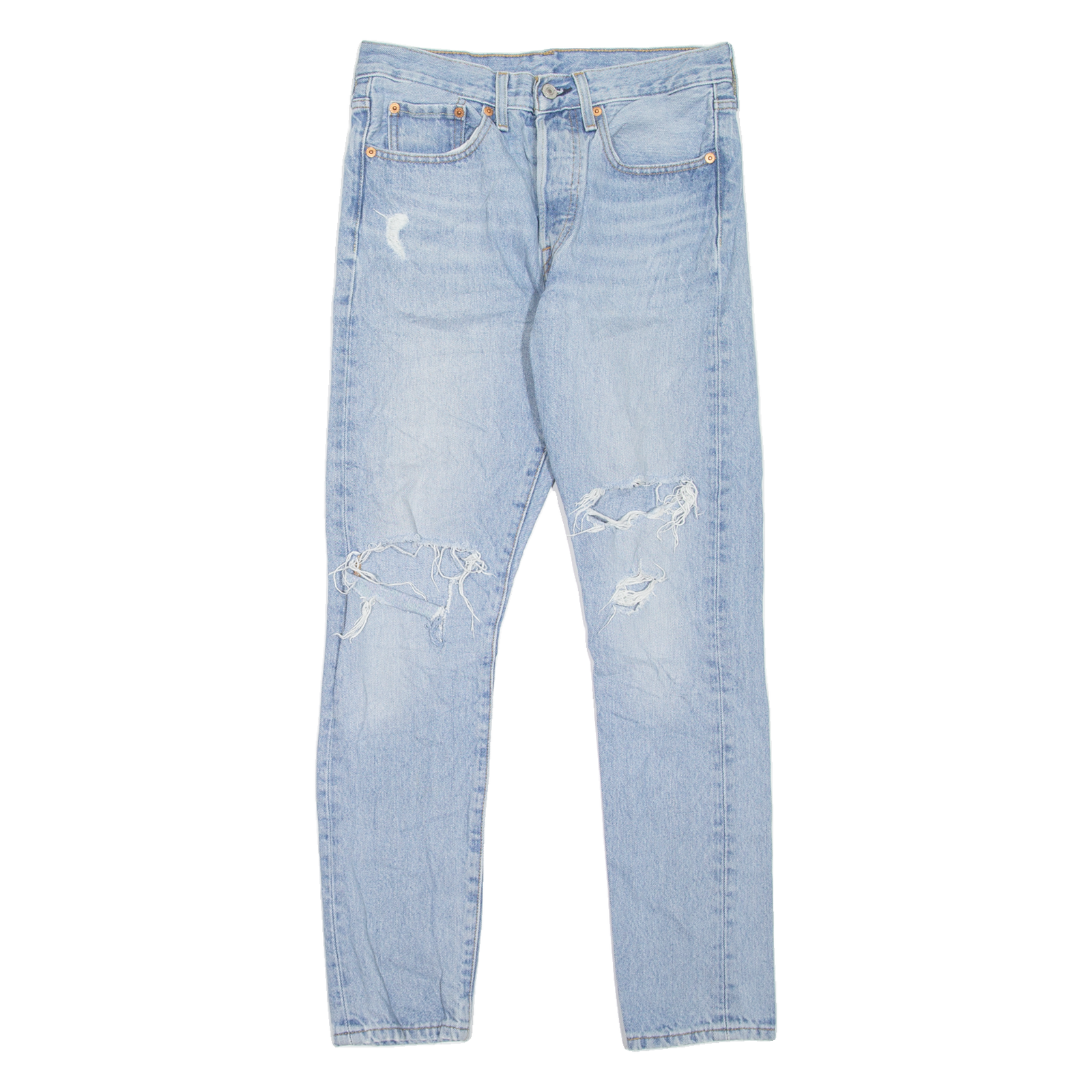 LEVI'S 501S Jeans Distressed Womens Blue Skinny Straight Stone Wash W26 L28 Refurbished - N/A refurbished available on Cerqular