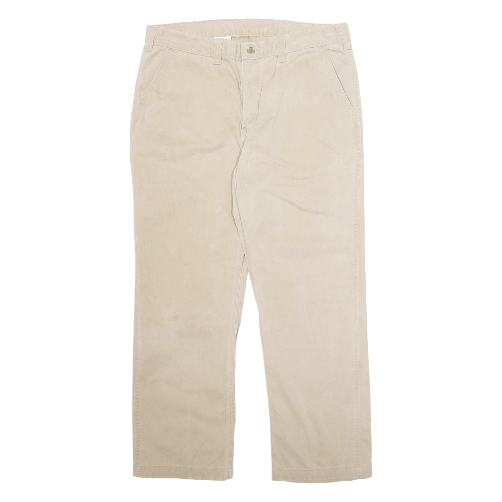 CARHARTT Chino Mens Trousers Beige Regular Straight W38 L30 Refurbished - N/A refurbished available on Cerqular
