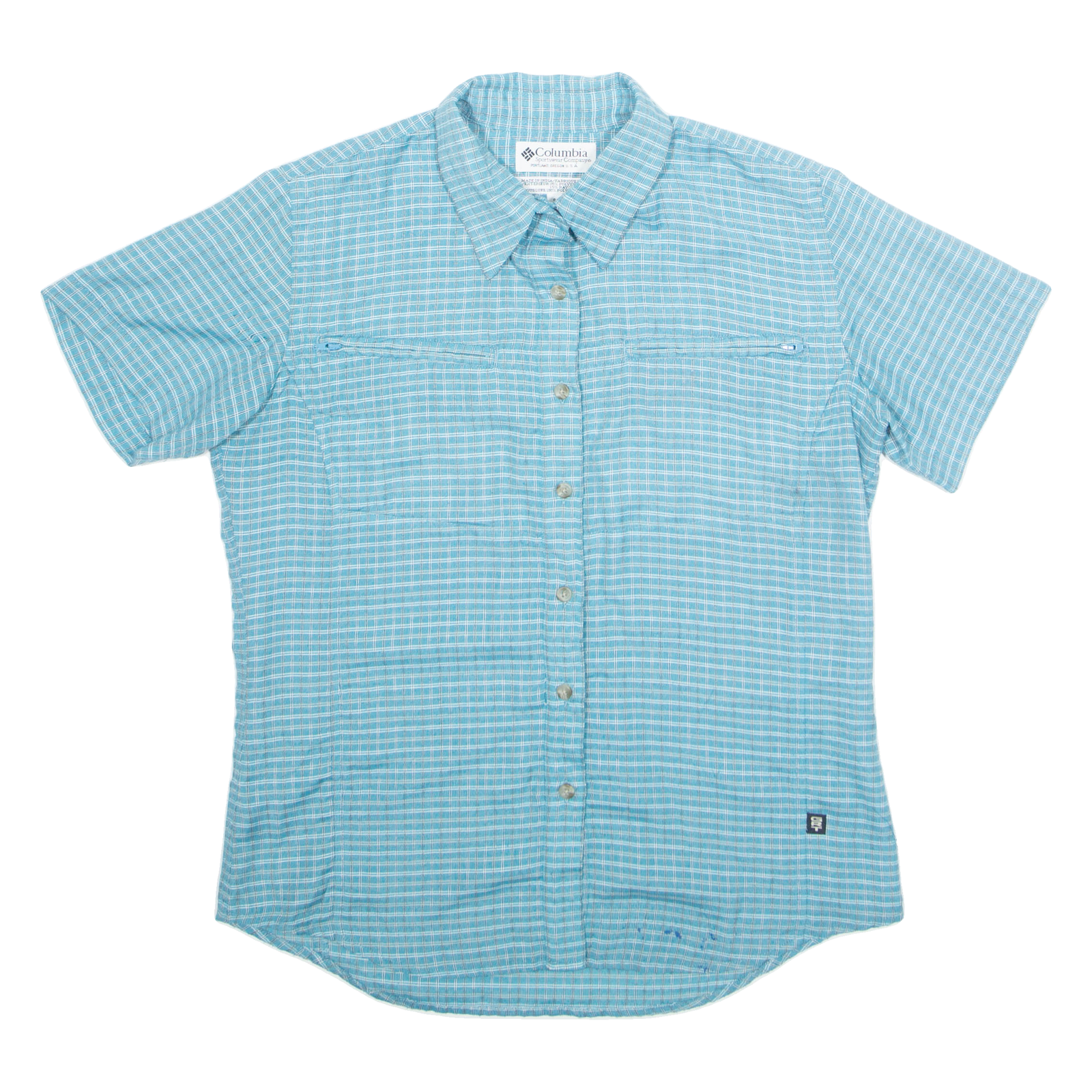 COLUMBIA Mens Shirt Blue Check S Refurbished - N/A refurbished available on Cerqular