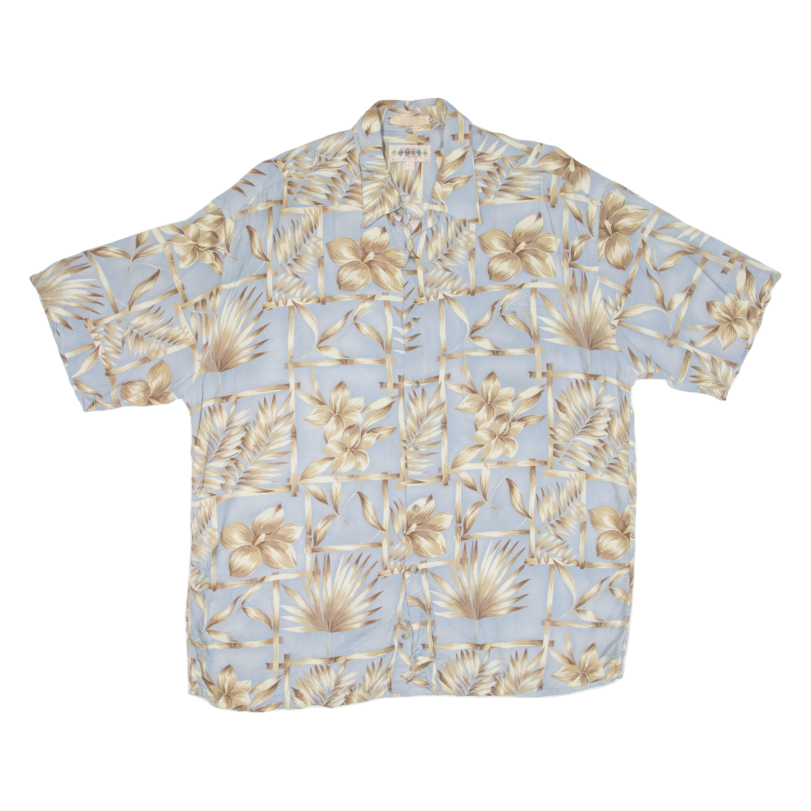 CAMPIA Mens Hawaiian Shirt Blue Floral XL Refurbished - N/A refurbished available on Cerqular